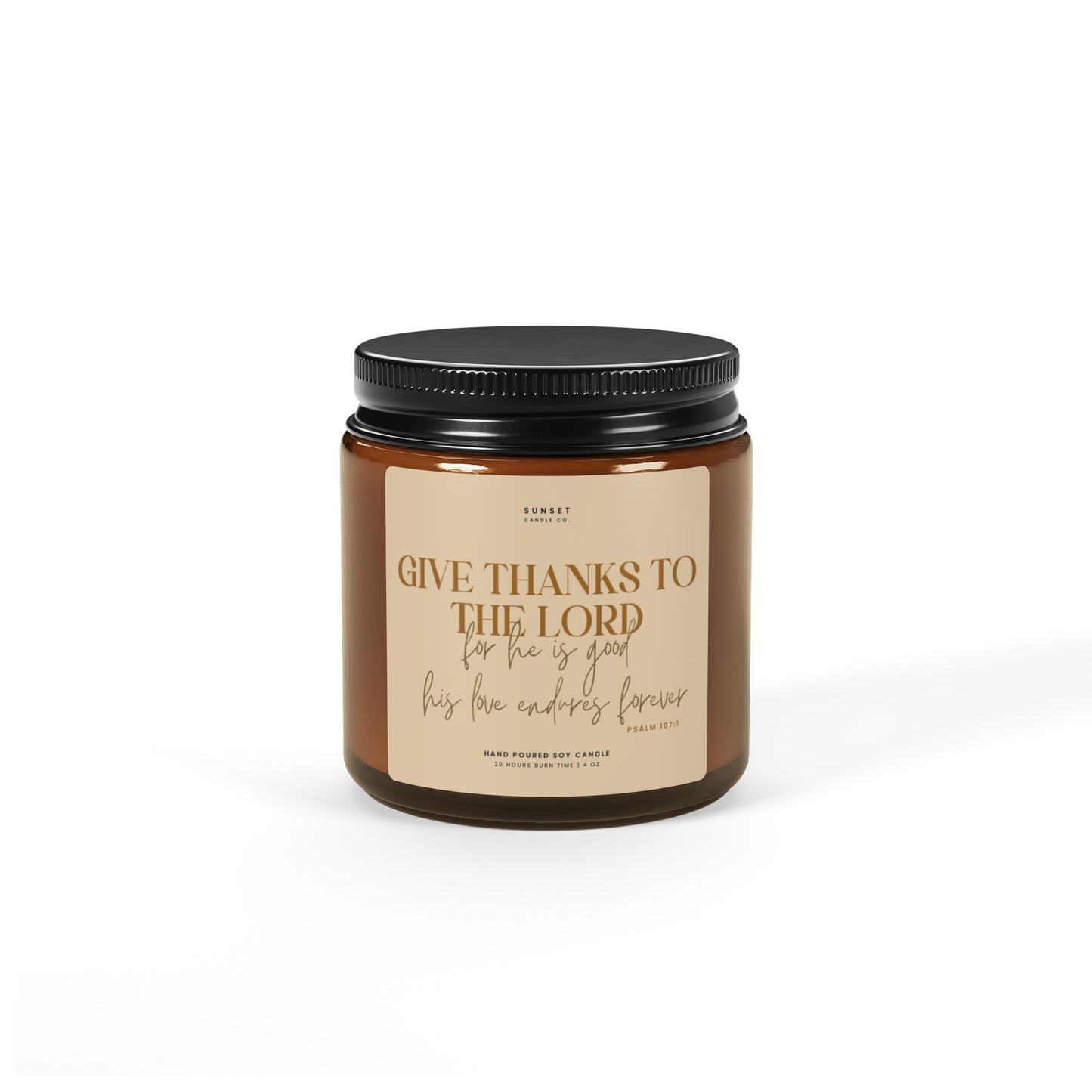 Give thanks candle gift Christian Candle Bible Prayer for friends