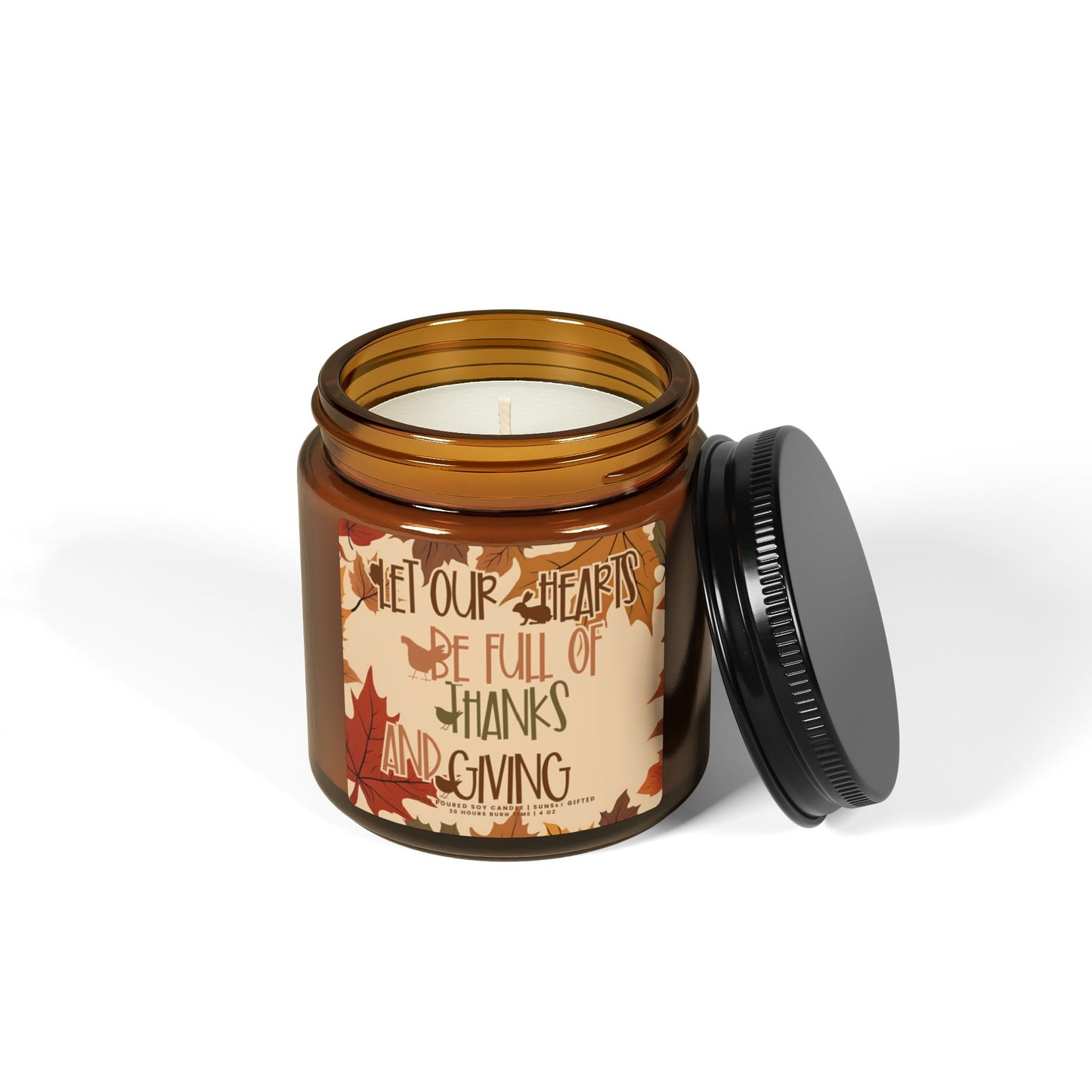 Thanksgiving Fall Scented Candle - Autumn Gift Cozy Home Hygge Gift