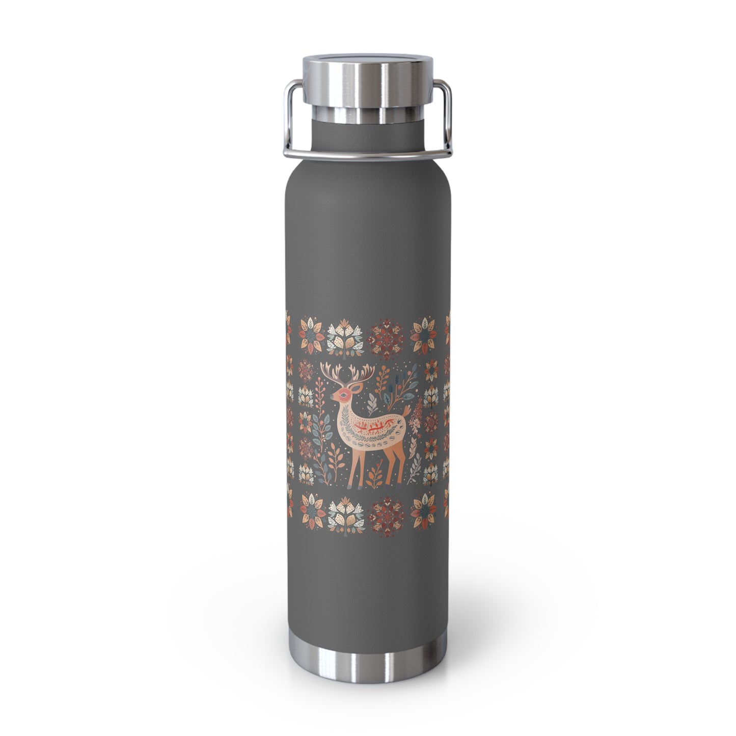 Deer Tumbler Nordic Mountains Gift Bottle for Hiking, Camping, Fishing and Hunting Dad