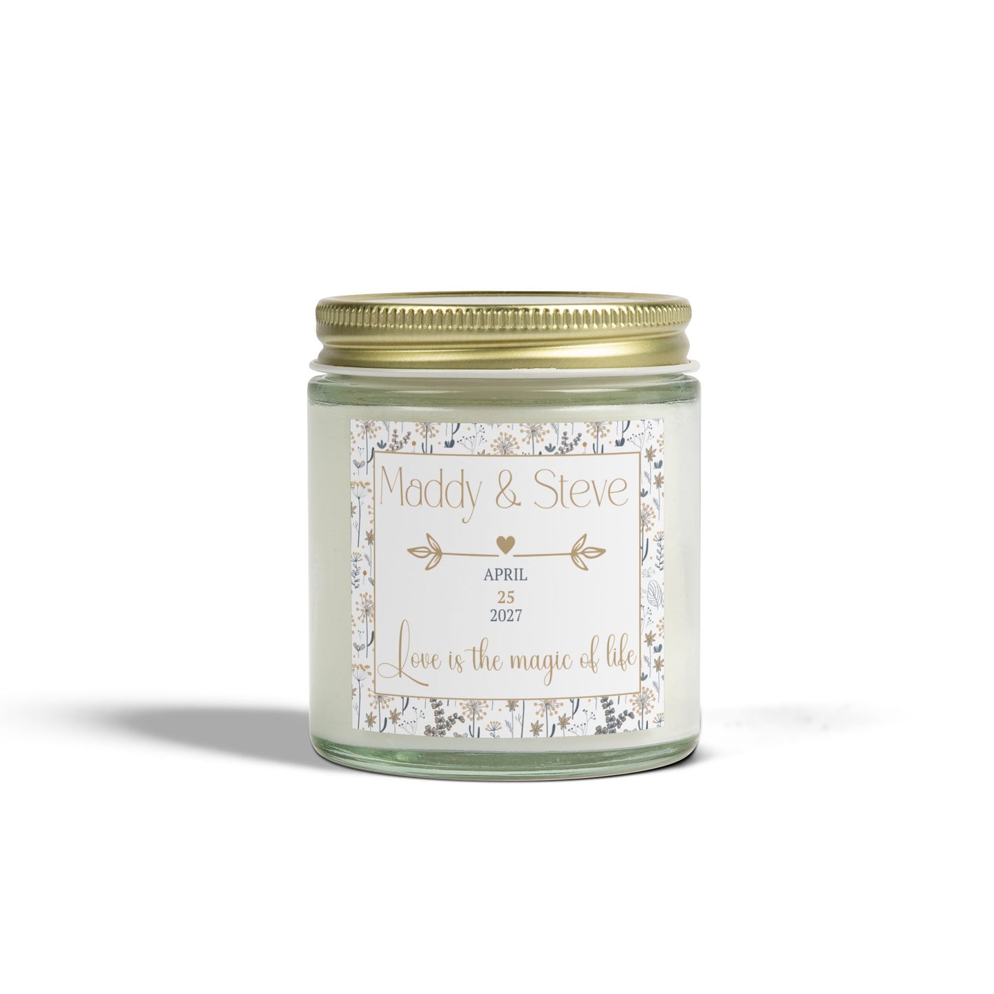 Personalized Wedding candle Gift, Engagement and rehearsal dinner favors for guests