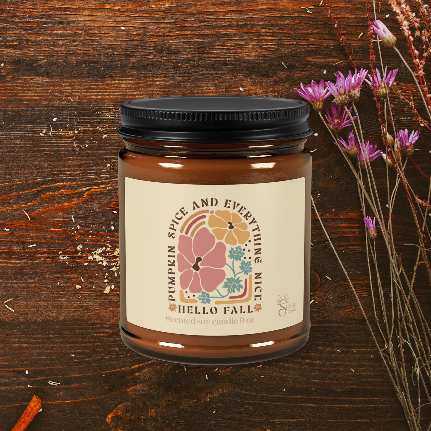 Thanksgiving Pumpkins Candle Favors - Fall Farmhouse Decor