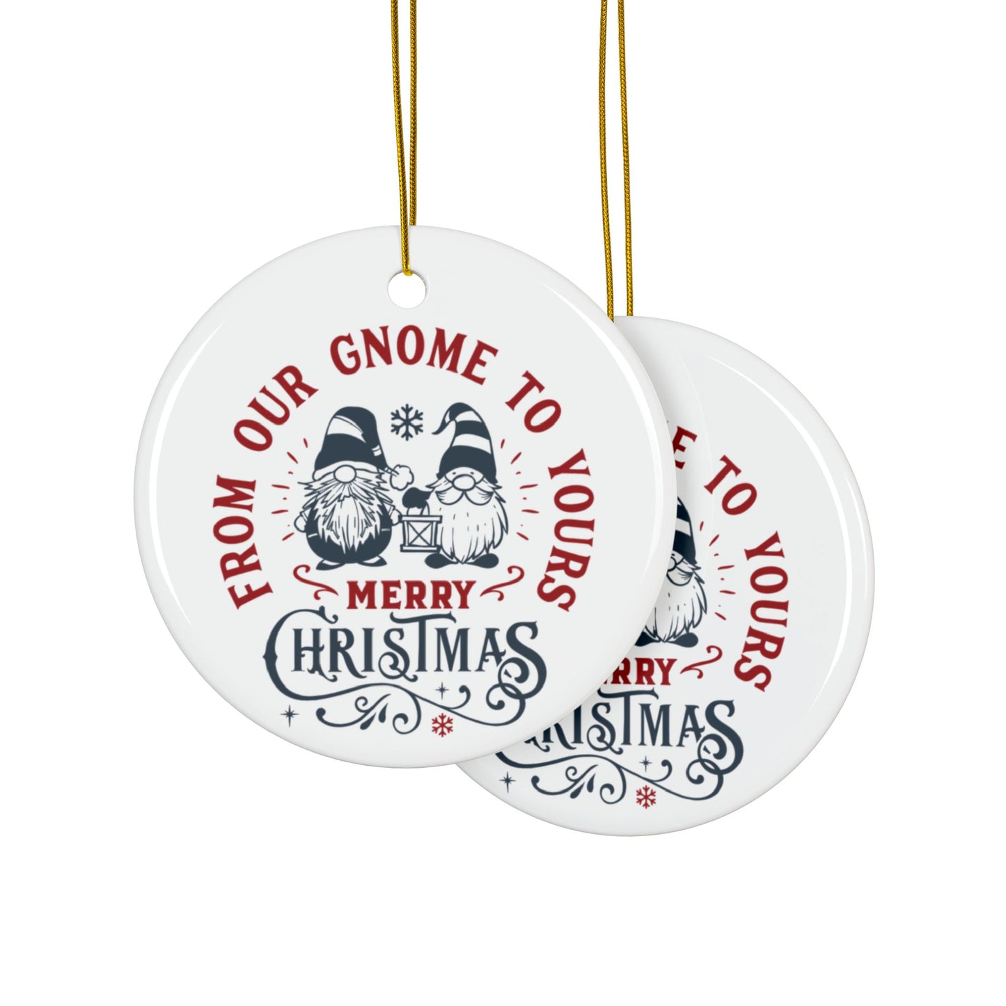 Gnome Christmas Ornament Gift for Gnome lovers- Holiday Ornament Christmas tree decor