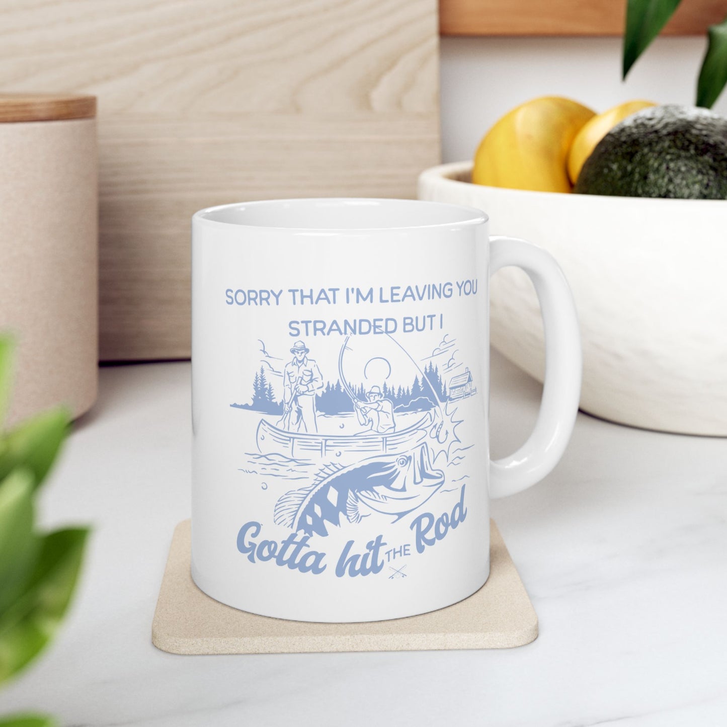 Fishing Enthusiast Ceramic Mug - Cool Gift for Dad Fishing Quote Mug