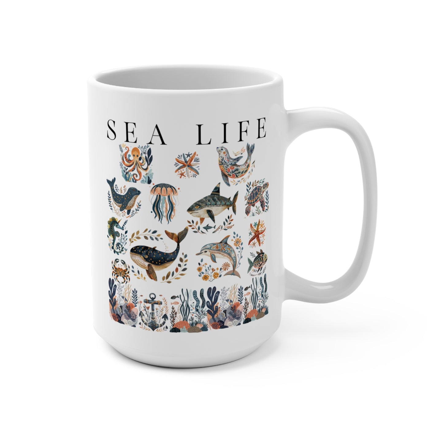 Sea life Mug Coastal Gift Idea - Beach Lovers