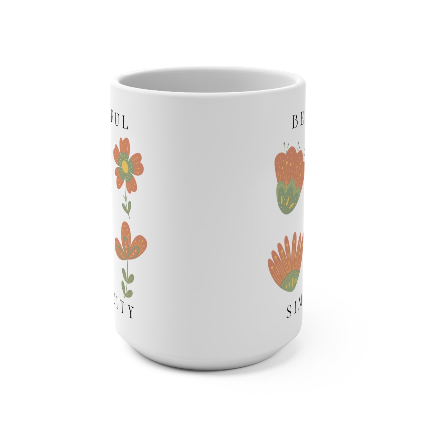 Floral Mug Nordic Folk Art Aesthetic Mug - Gardening Gift for Nature Lovers