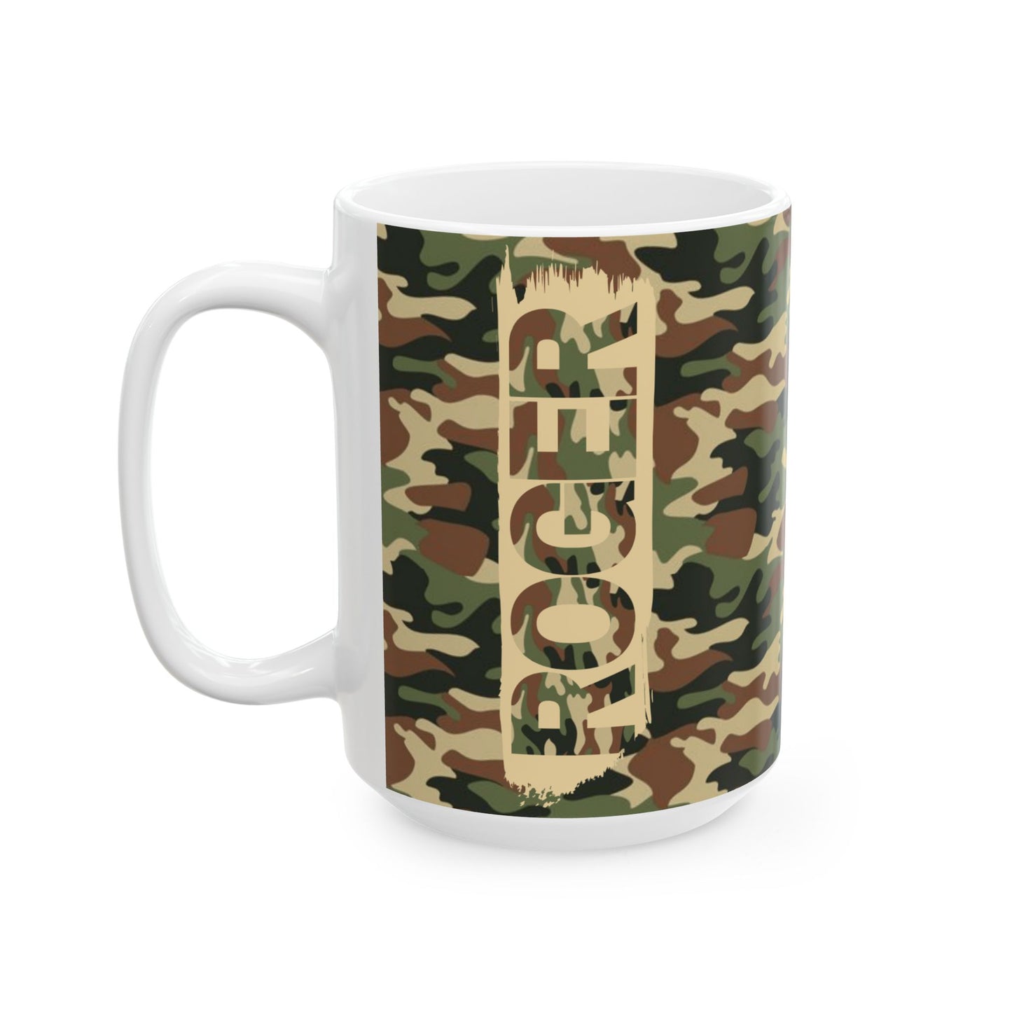 Military Style Camo Mug - Personalized Gift for Outdoor Enthusiasts