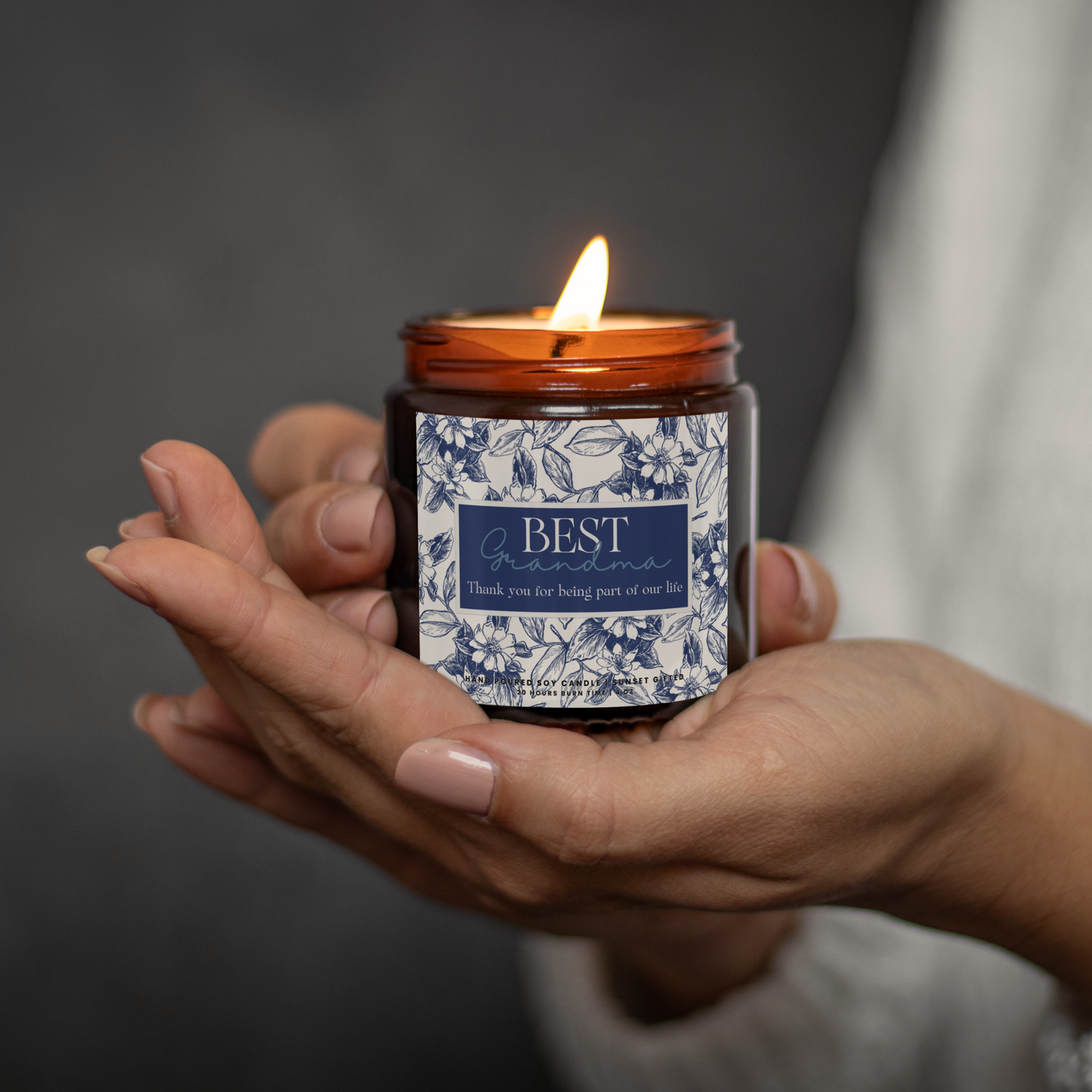 Best Grandma Candle - Scented Soy Gift for Nana - Thanksgiving Mother's Day Present