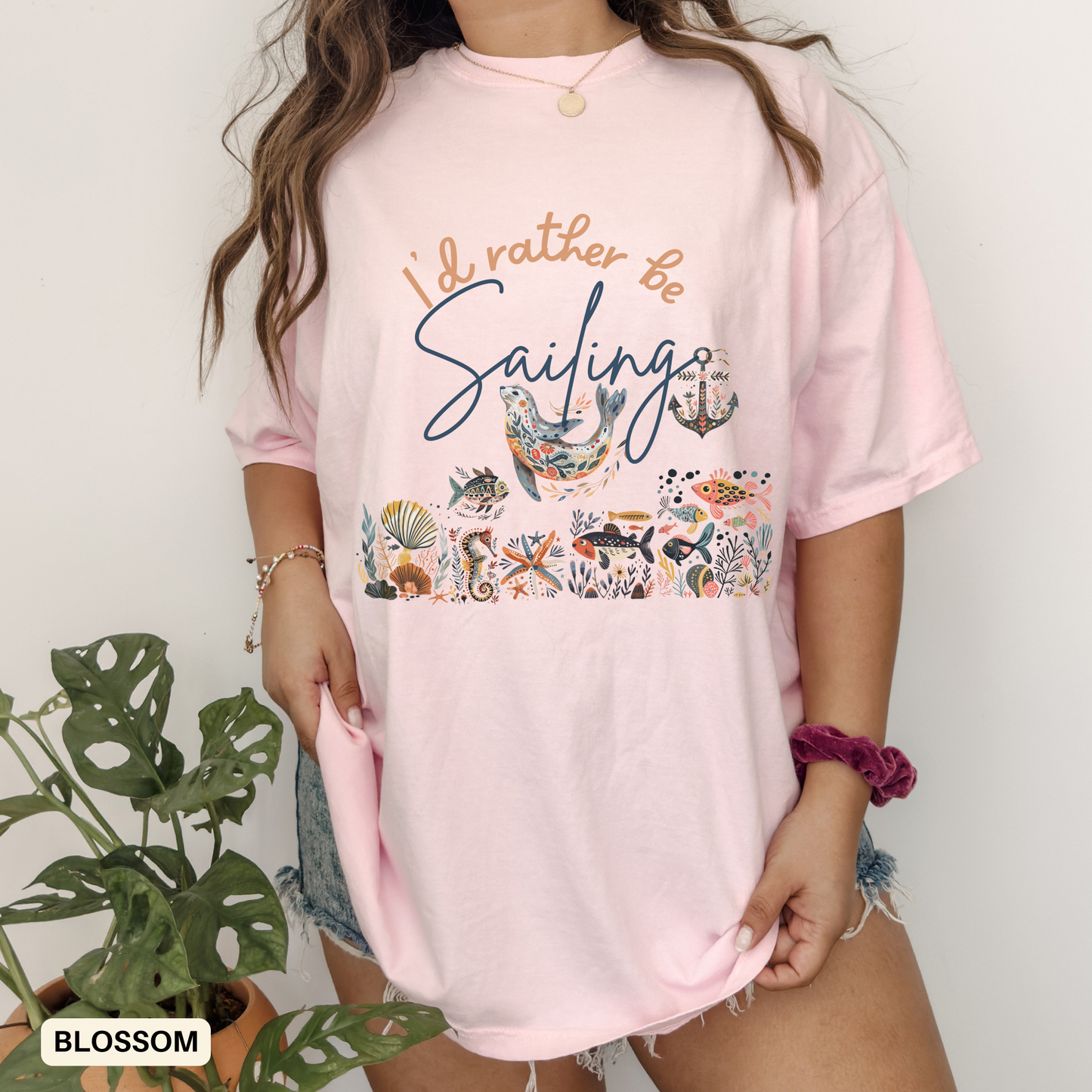Sailing T-shirt, Fisherman Style Beach Summer Outfit - Coastal Boat Owner Gift