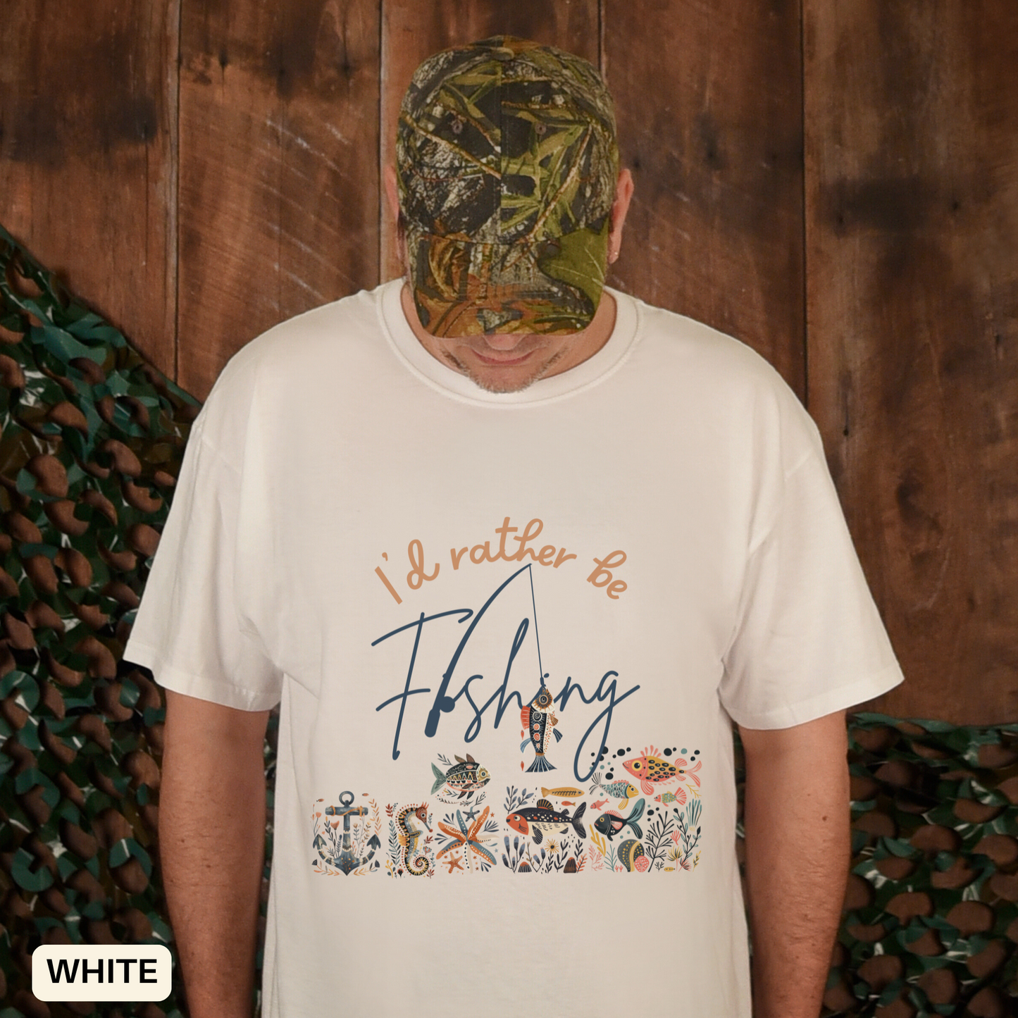 Fishing Enthusiast T-Shirt -Outdoor Shirt Anglers Summer Casual Wear