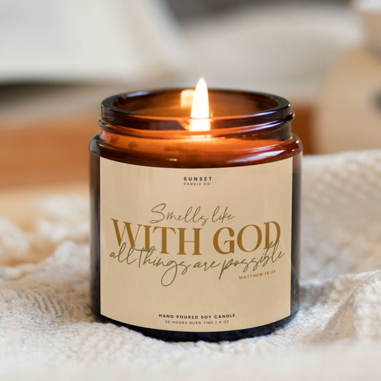 Christian Faith Candle - God Prayer Gift