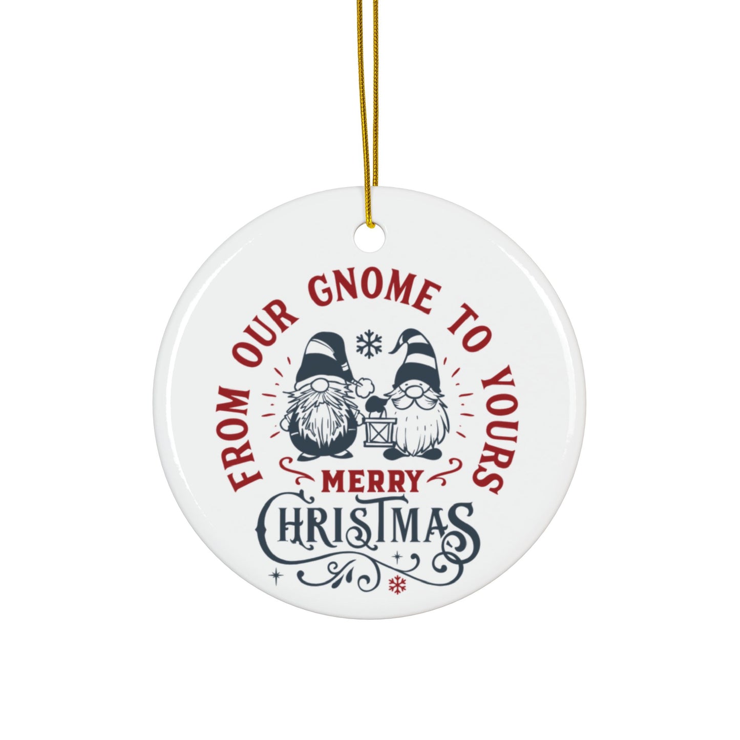 Gnome Christmas Ornament Gift for Gnome lovers- Holiday Ornament Christmas tree decor