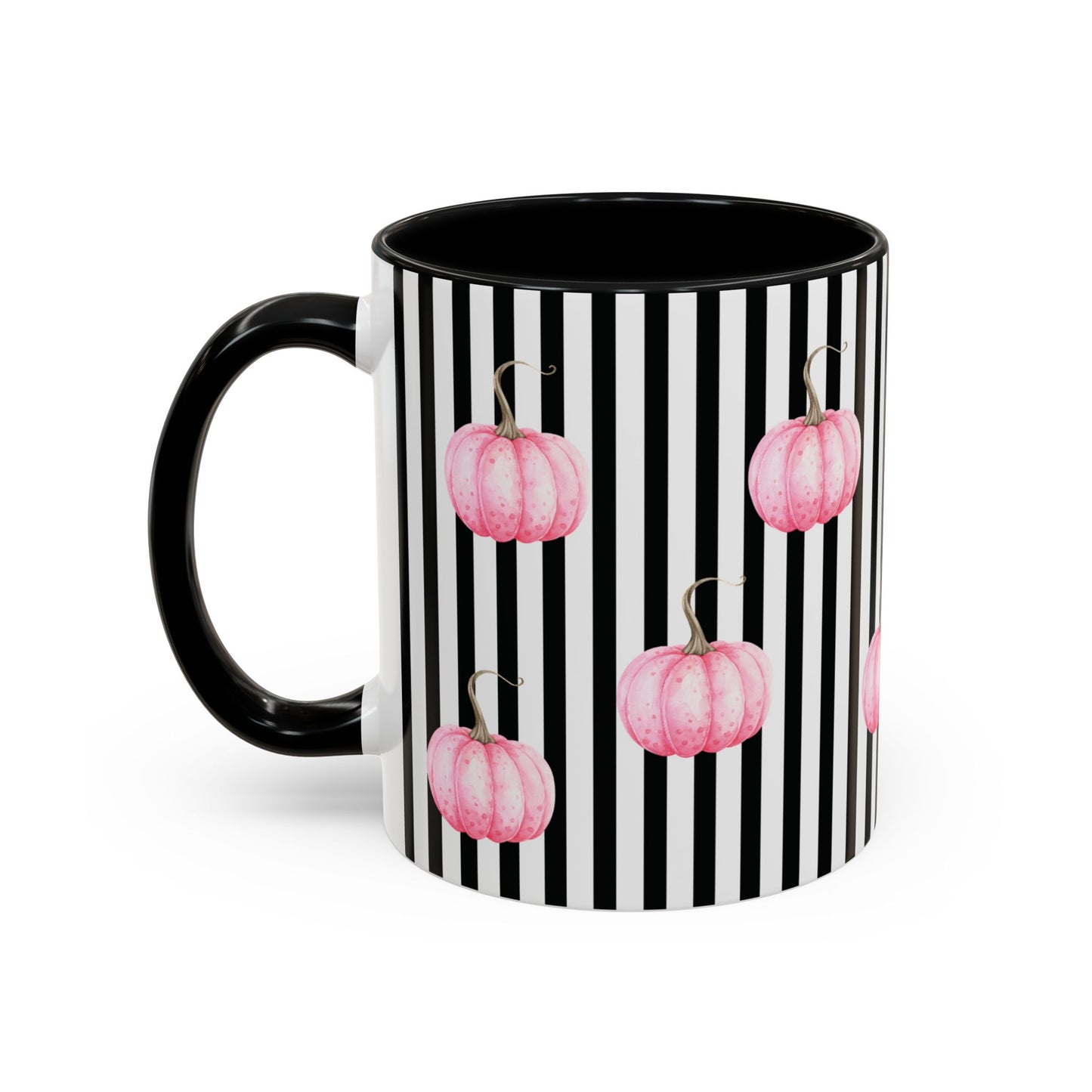 Whimsical Gothic Pumpkin Spice Latte Mug Fall Decor -Spooky Vibes Pink Halloween