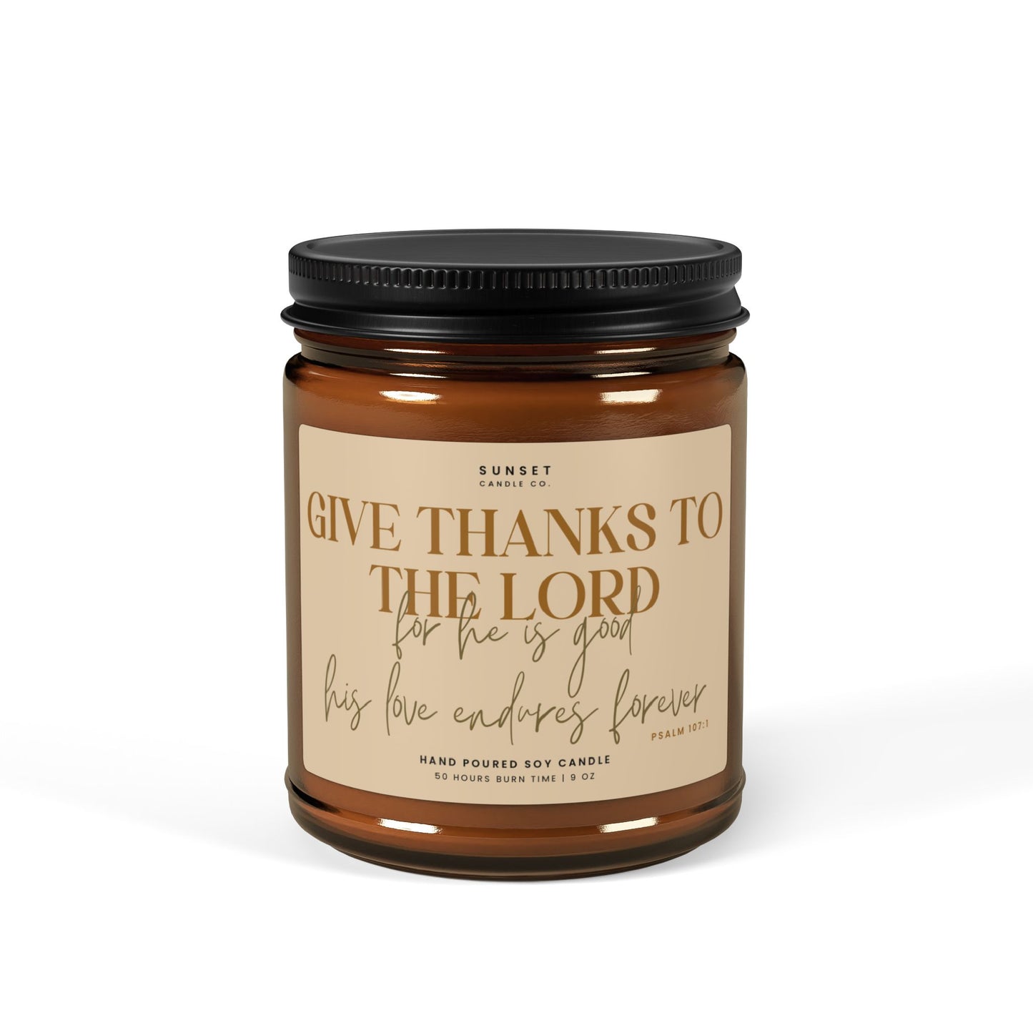 Give thanks candle gift Christian Candle Bible Prayer for friends