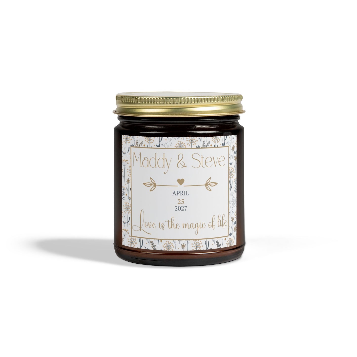 Personalized Wedding candle Gift, Engagement and rehearsal dinner favors for guests