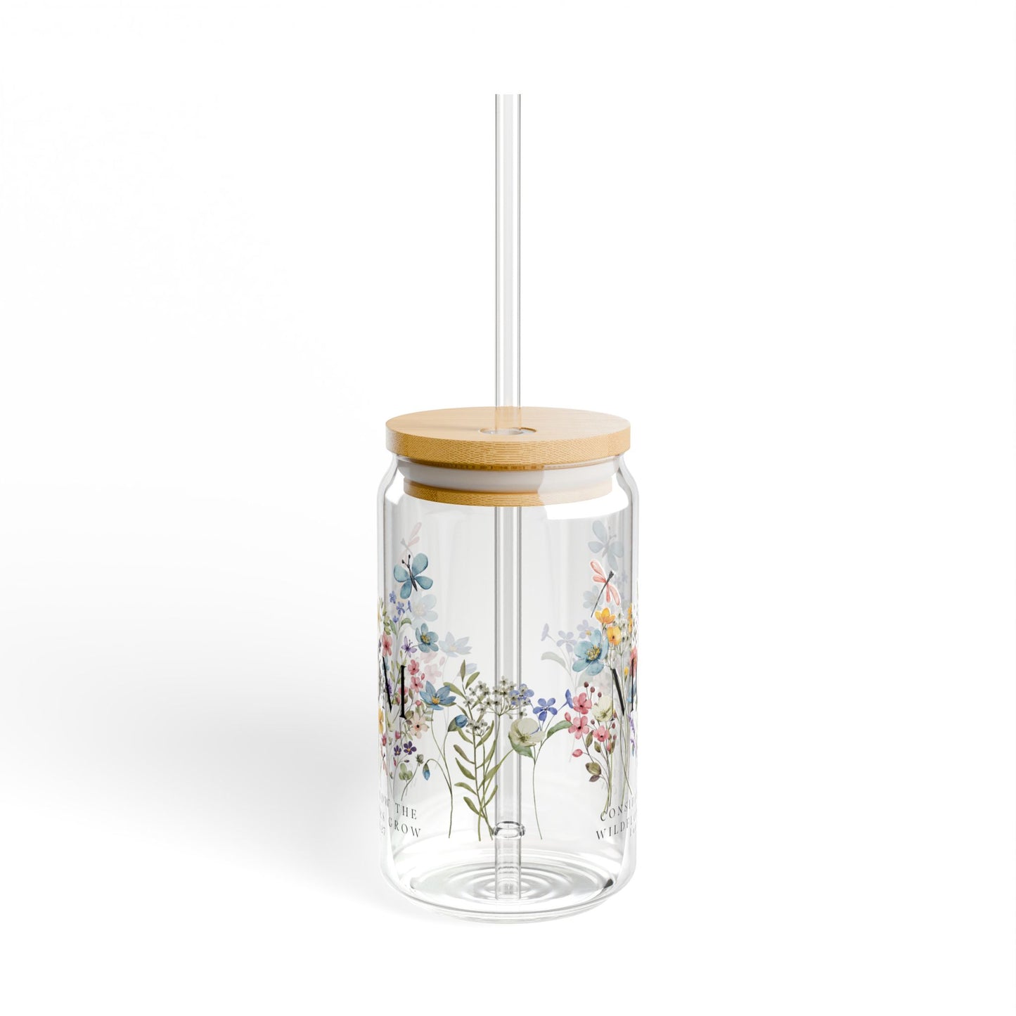 Floral Mom Glass Tumbler - Unique Gift for Mother's Day