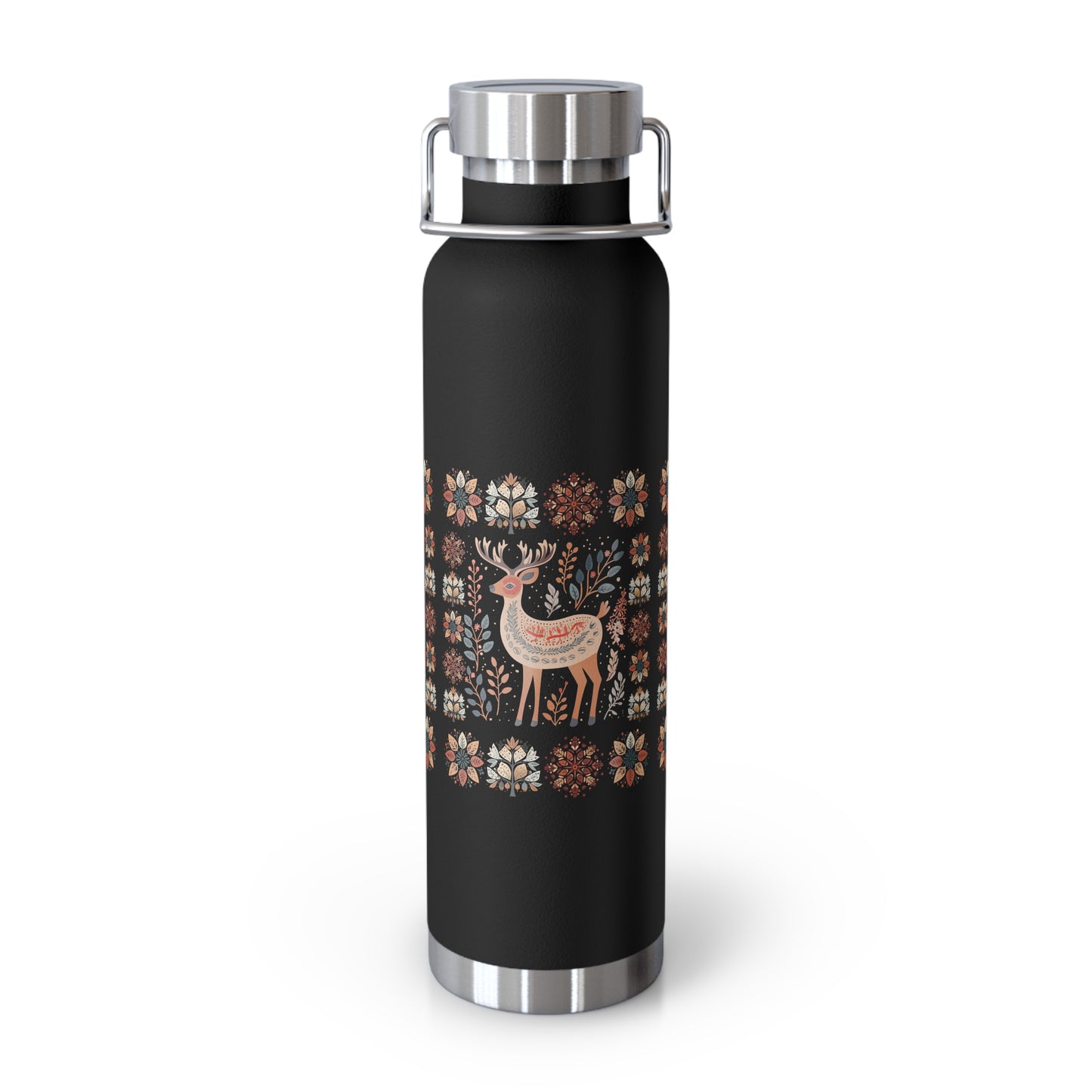 Deer Tumbler Nordic Mountains Gift Bottle for Hiking, Camping, Fishing and Hunting Dad