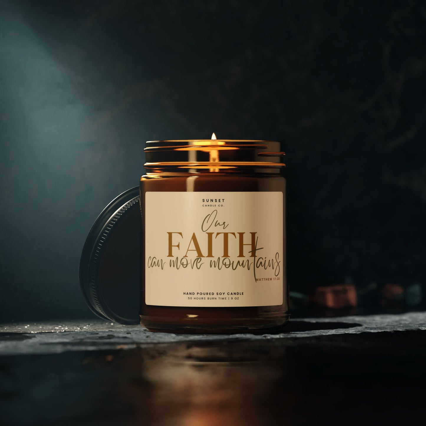 Faith Christian Candle Gift with Bible Verse