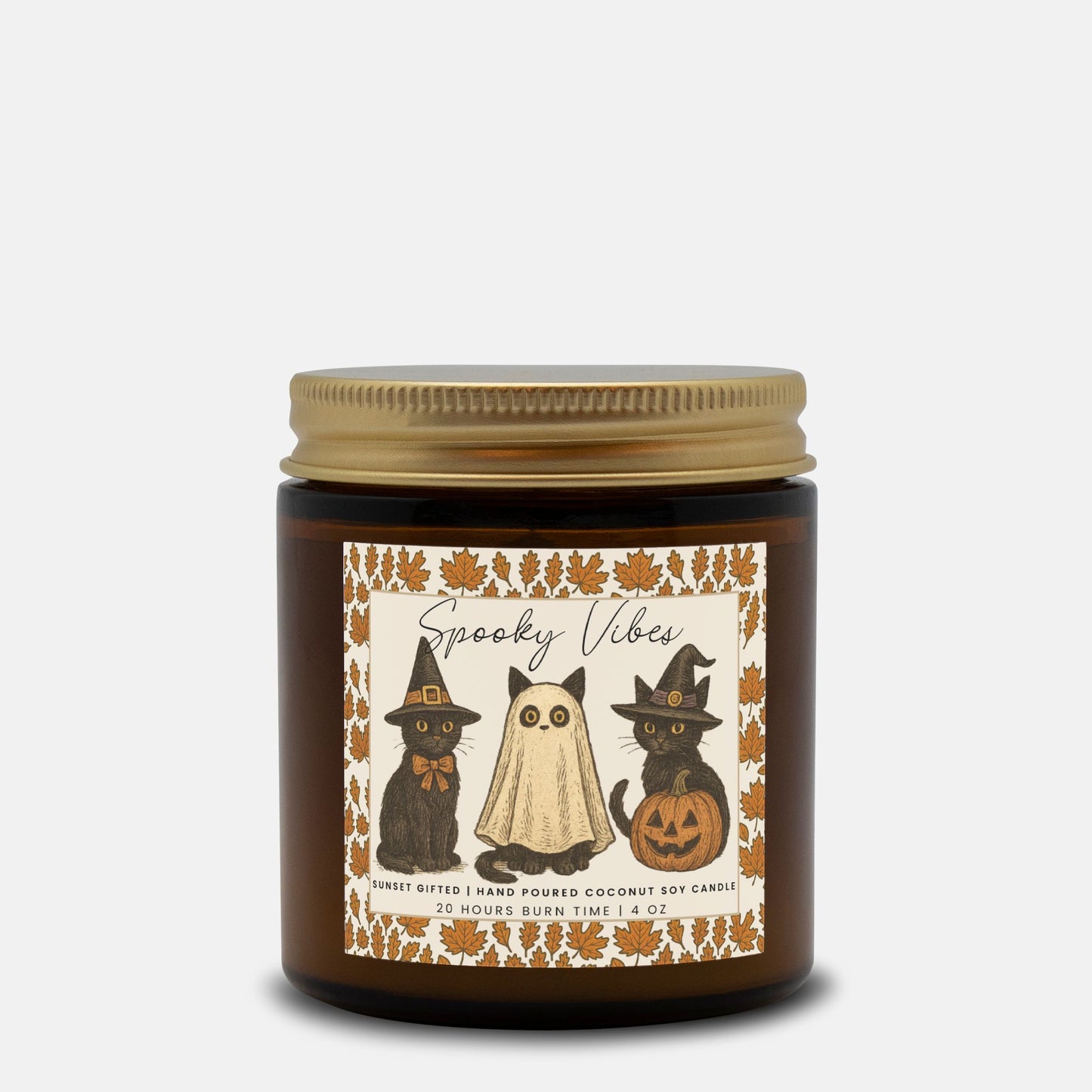 Halloween Cat Candle - Spooky Fall Vibes Cozy Autumn Decor Gift - Cat Lover Gift
