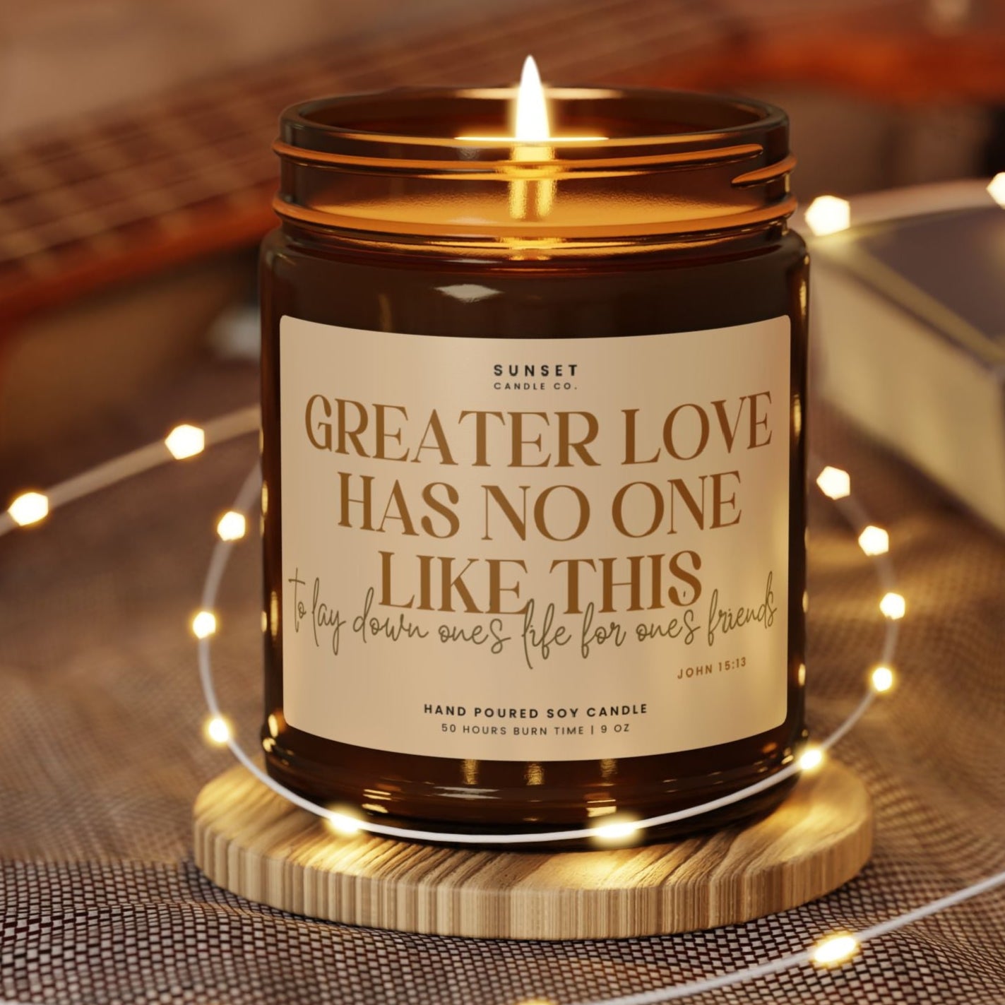 Scented CANDLE FOR GIFT WITH BIBLE QUOTE OF JESUS LOVE