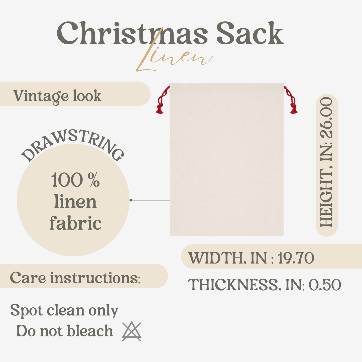 Mountain Fishing Christmas stocking - Camping Rustic Holiday Gift Bag