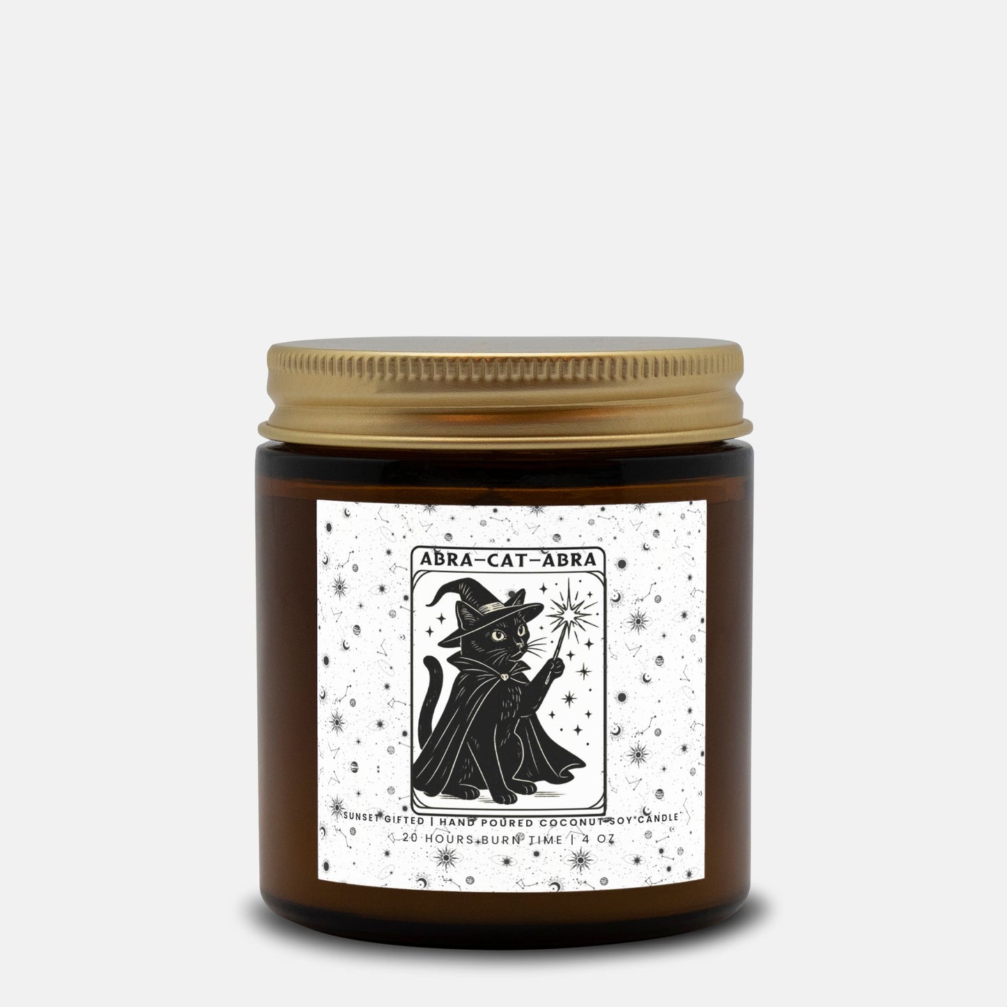 Black Cat Halloween Candle Gift - Haunted Library Witchy Cat Mom - Bookish Gifts