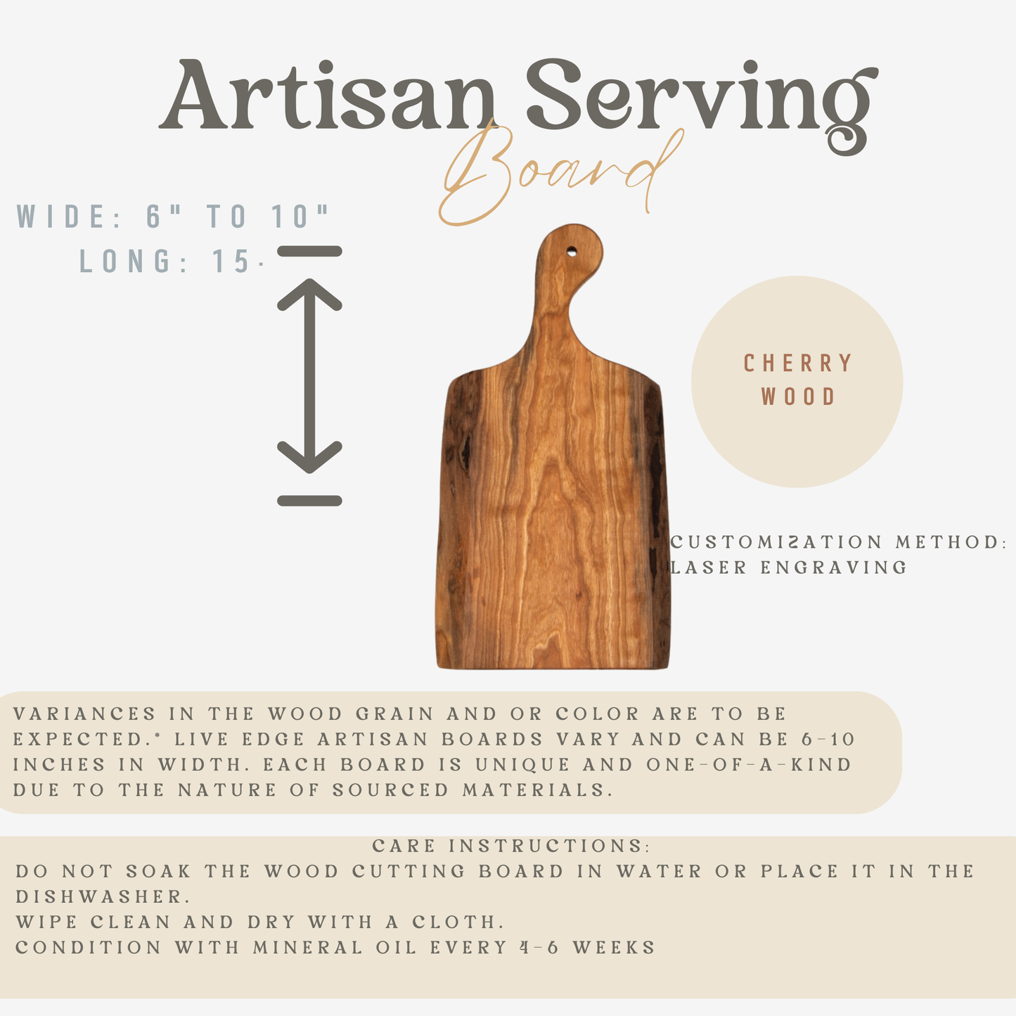 Family Custom Name Gift Artisan Wood Cutting-Serving Charcuterie Board