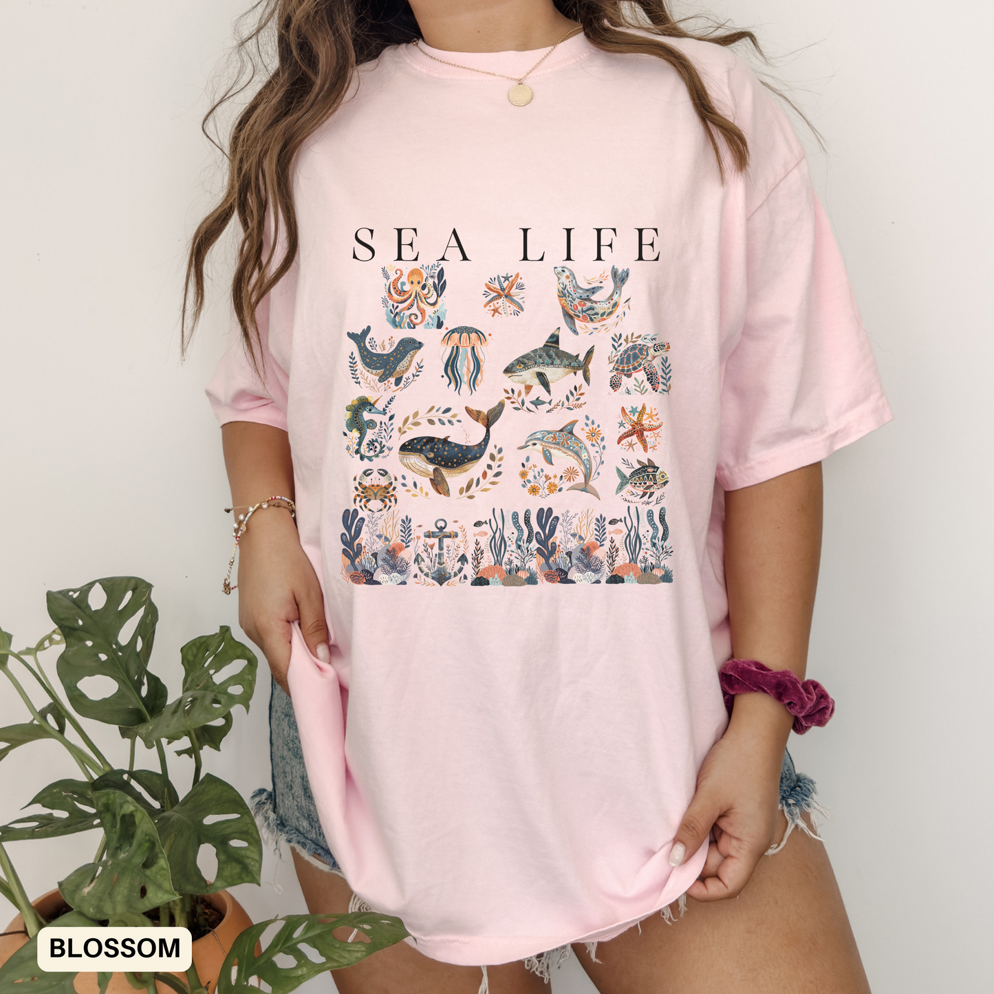 Sea Life Unisex T-Shirt Ocean Lovers, Nautical Gift, Summer Beach Wear - Marine Life Apparel