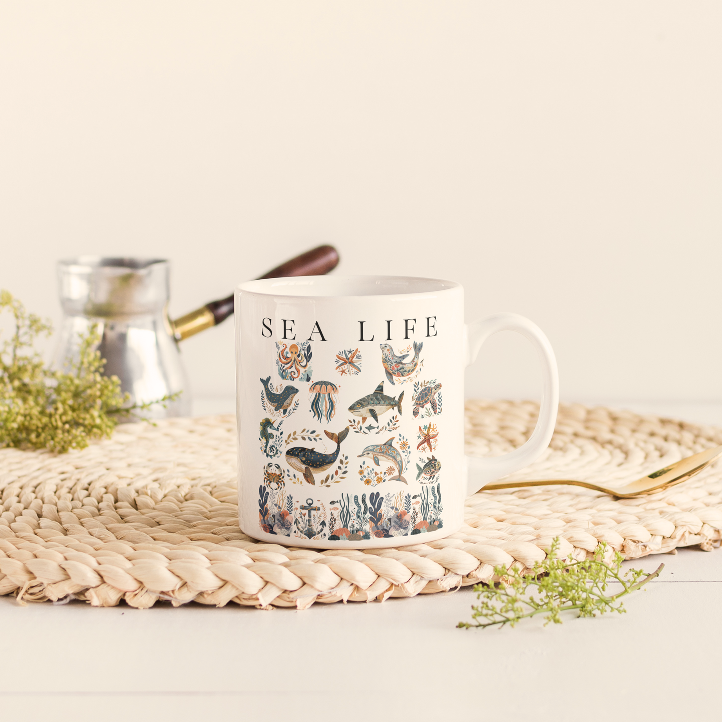 Sea life Mug Coastal Gift Idea - Beach Lovers