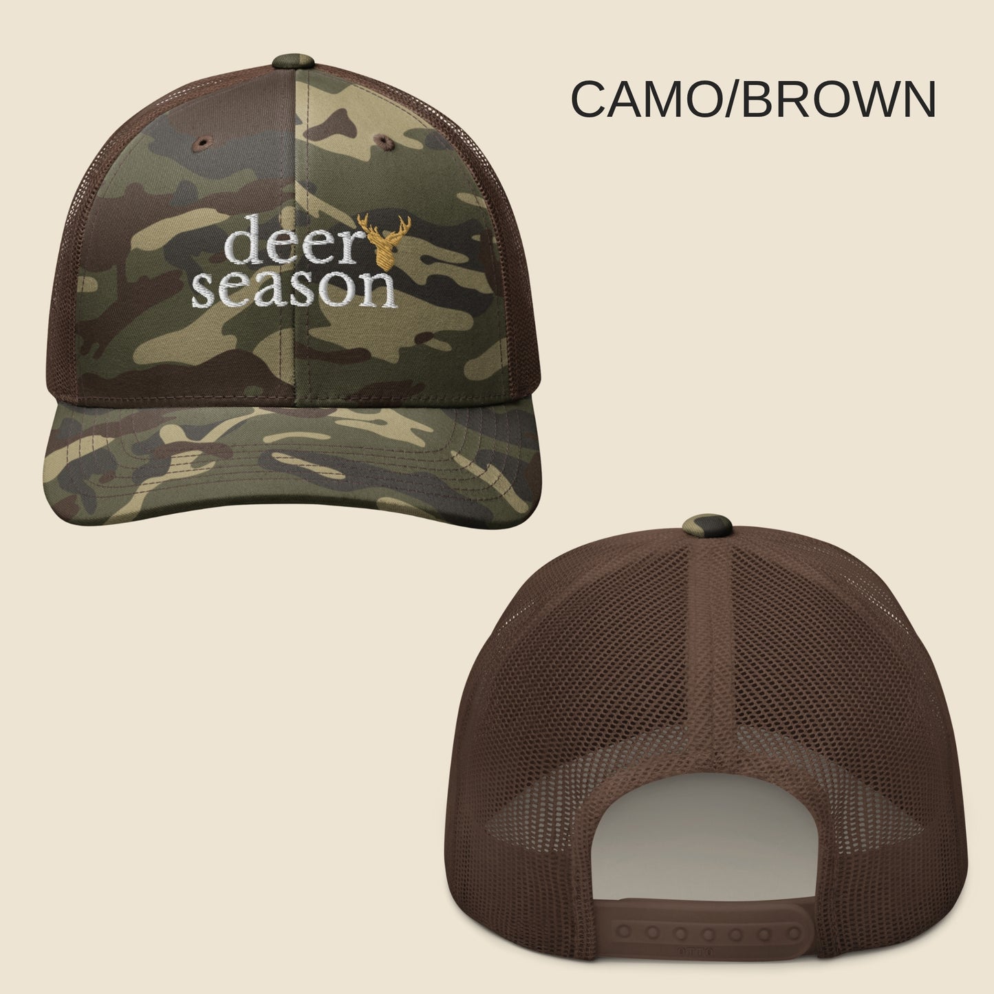 Deer Season Camouflage trucker hat hunting style men gift