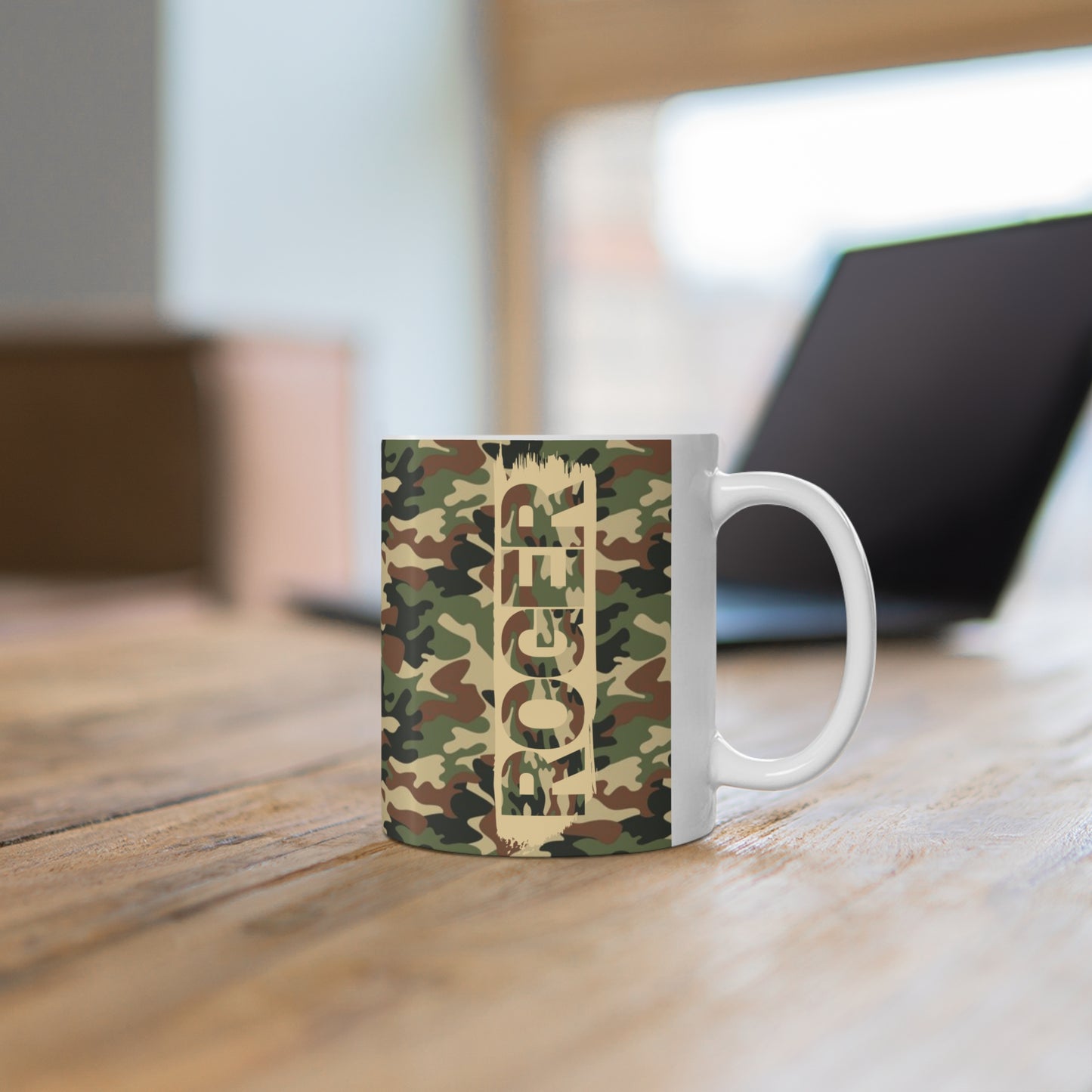 Military Style Camo Mug - Personalized Gift for Outdoor Enthusiasts