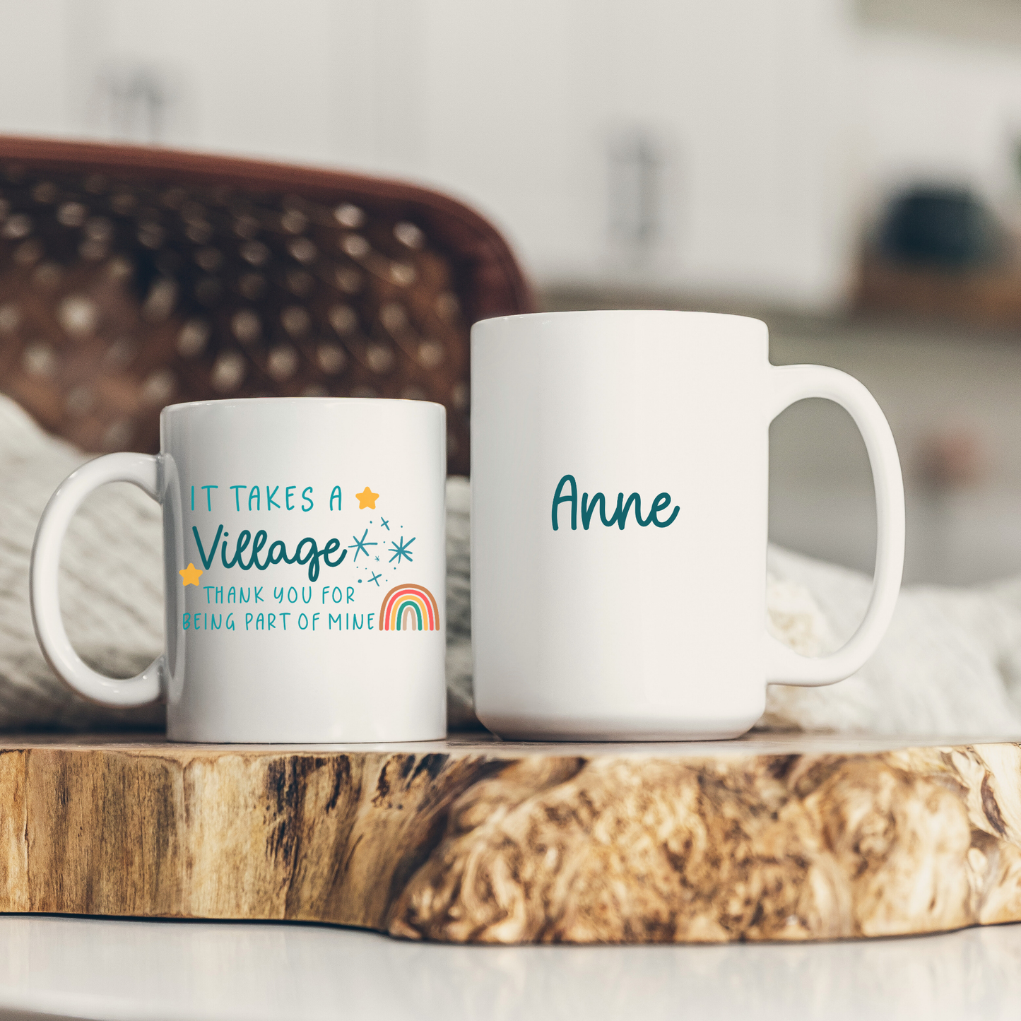 Thank you Gift Mug "It takes a Village" Appreciation for Daycare Teachers, Mentors and Coach