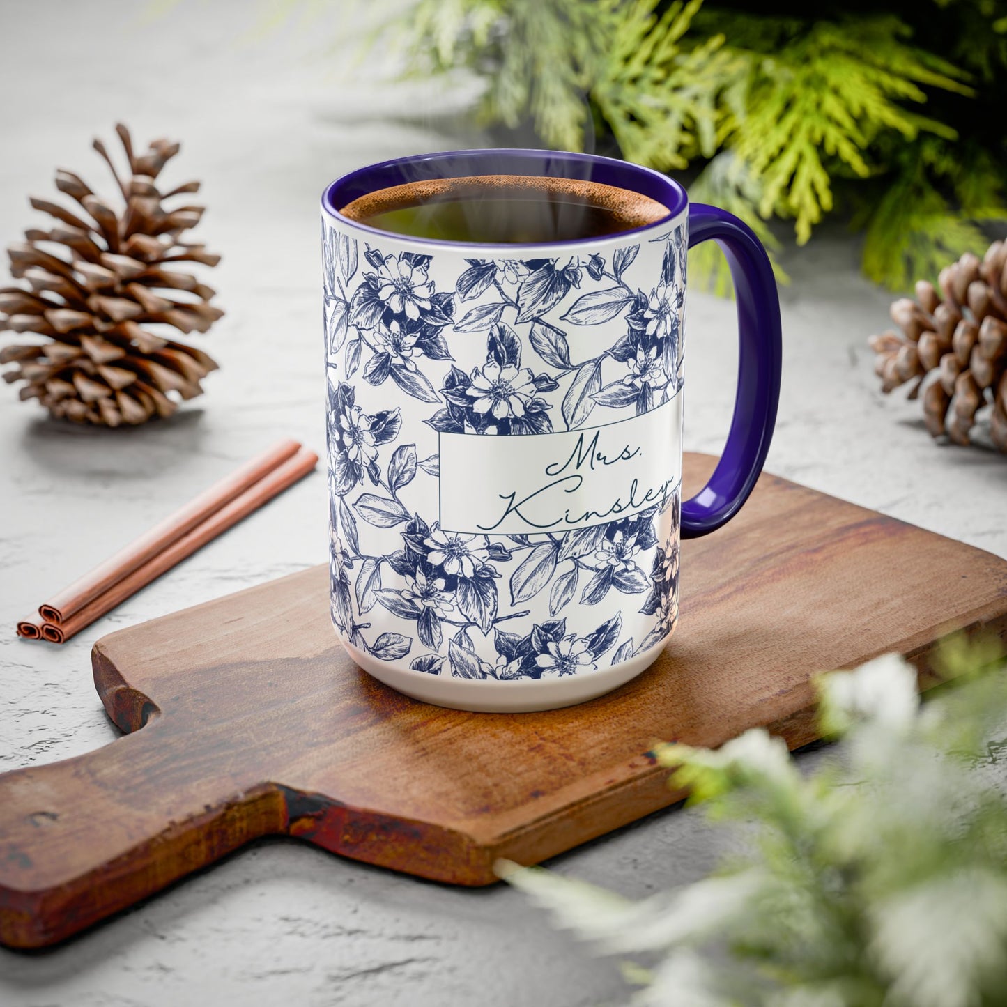 Floral Mug Personalized Thank you gift, Cute Coffee Cup Gift for Her, Housewarming It takes a Village Present, Mother's Day Gift