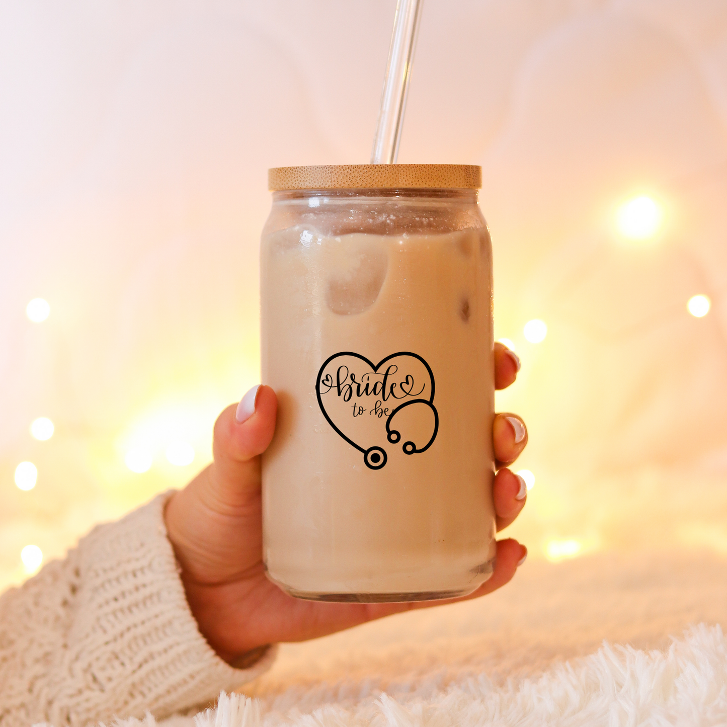 Doctor Wedding Gift -Personalized Iced coffee cup for Bridal Shower