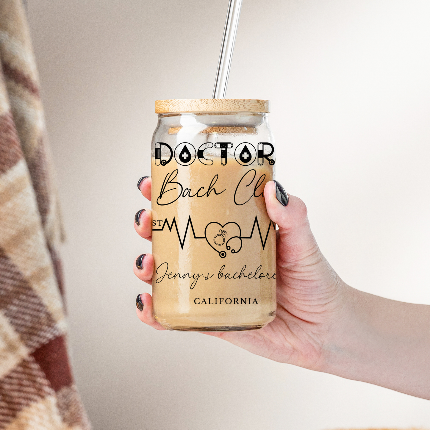 Doctor Bride Bachelorette Personalized Gift Iced Coffee Cup