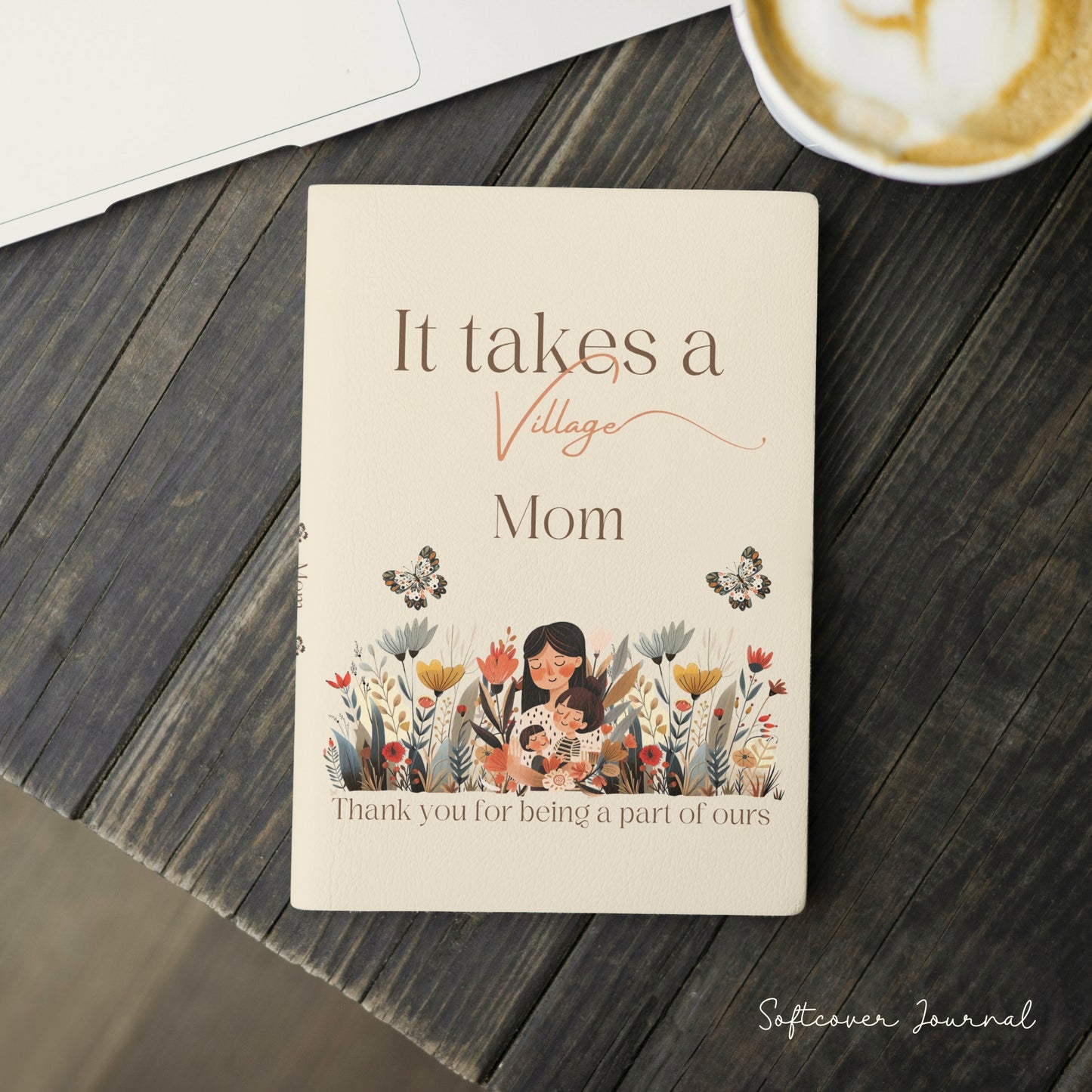 Mom thank you Gift idea - Journal Floral inspired Notebook
