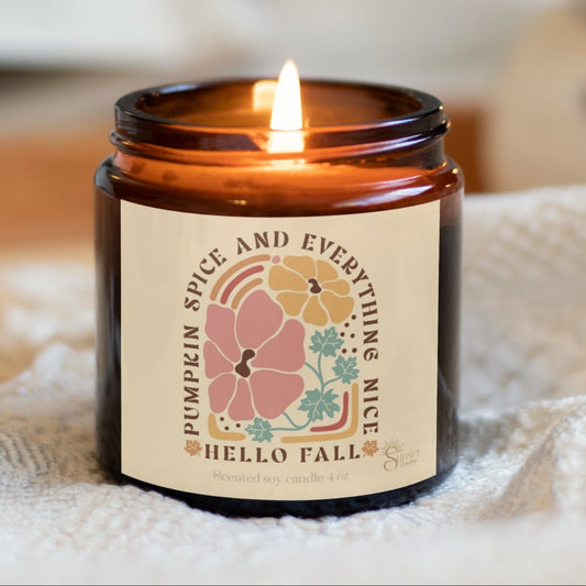 fall gift pumpkin scented candle