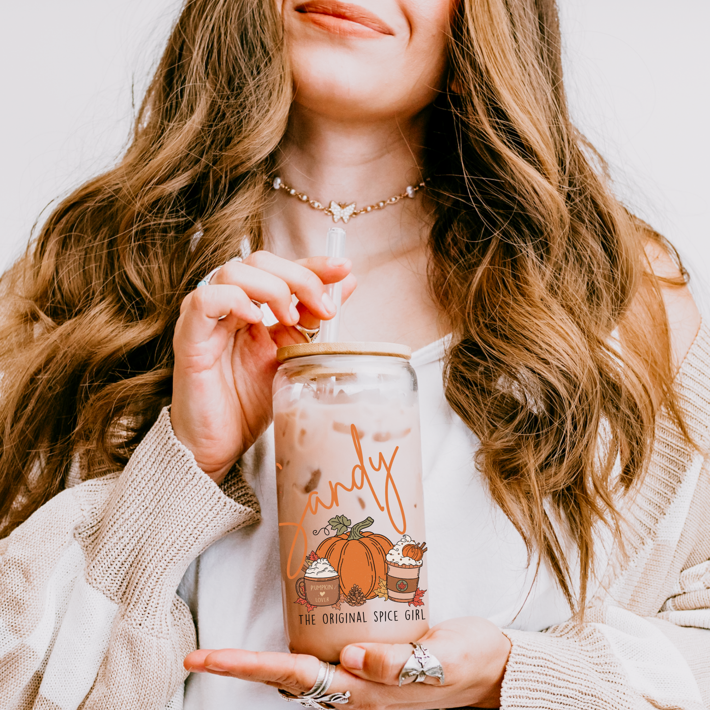 Pumpkin Spice Latte Cup Gift for Girly Halloween and Thanksgiving