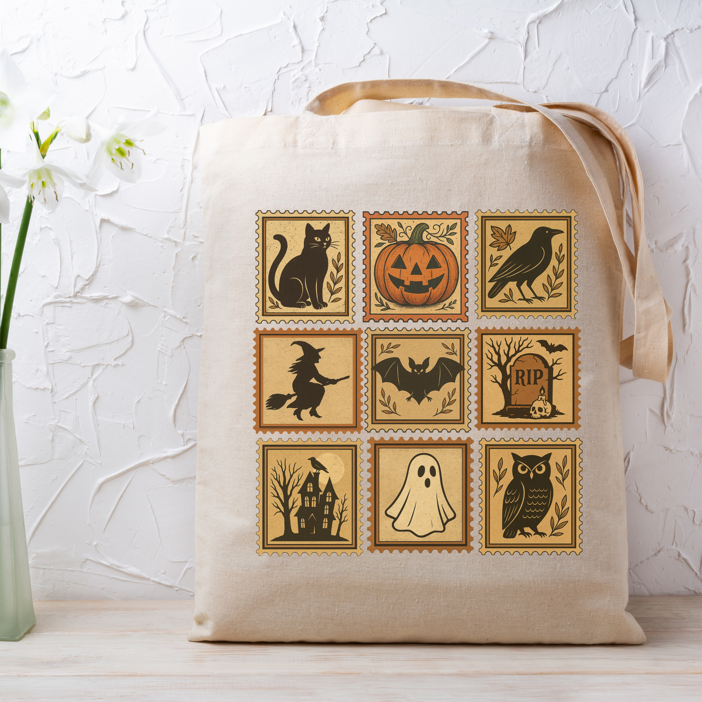 Trick or Treat Halloween Tote Bag- Spooky Vintage Outfit