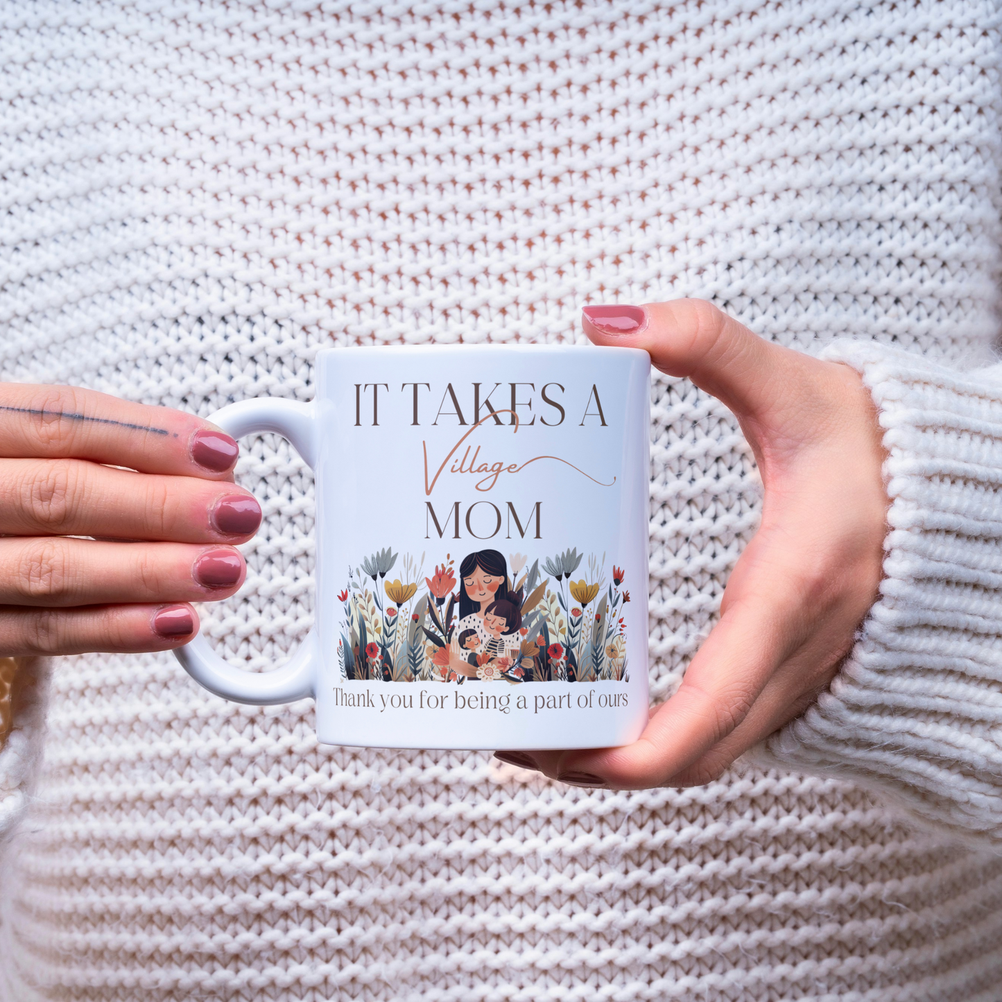 Thank you Mom mug floral Gift idea- Appreciation Mama presents