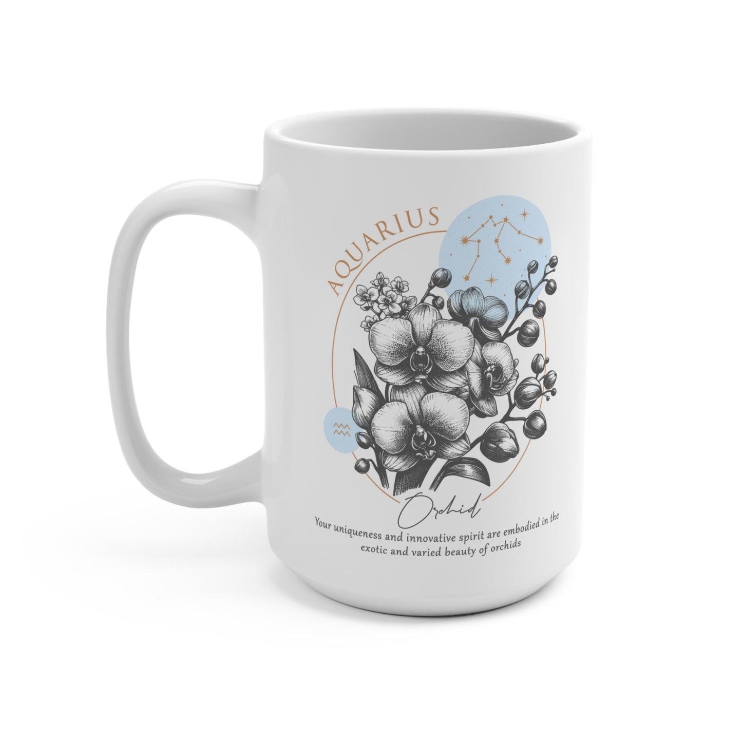 Zodiac sign mug gift - Birth Flower Cup