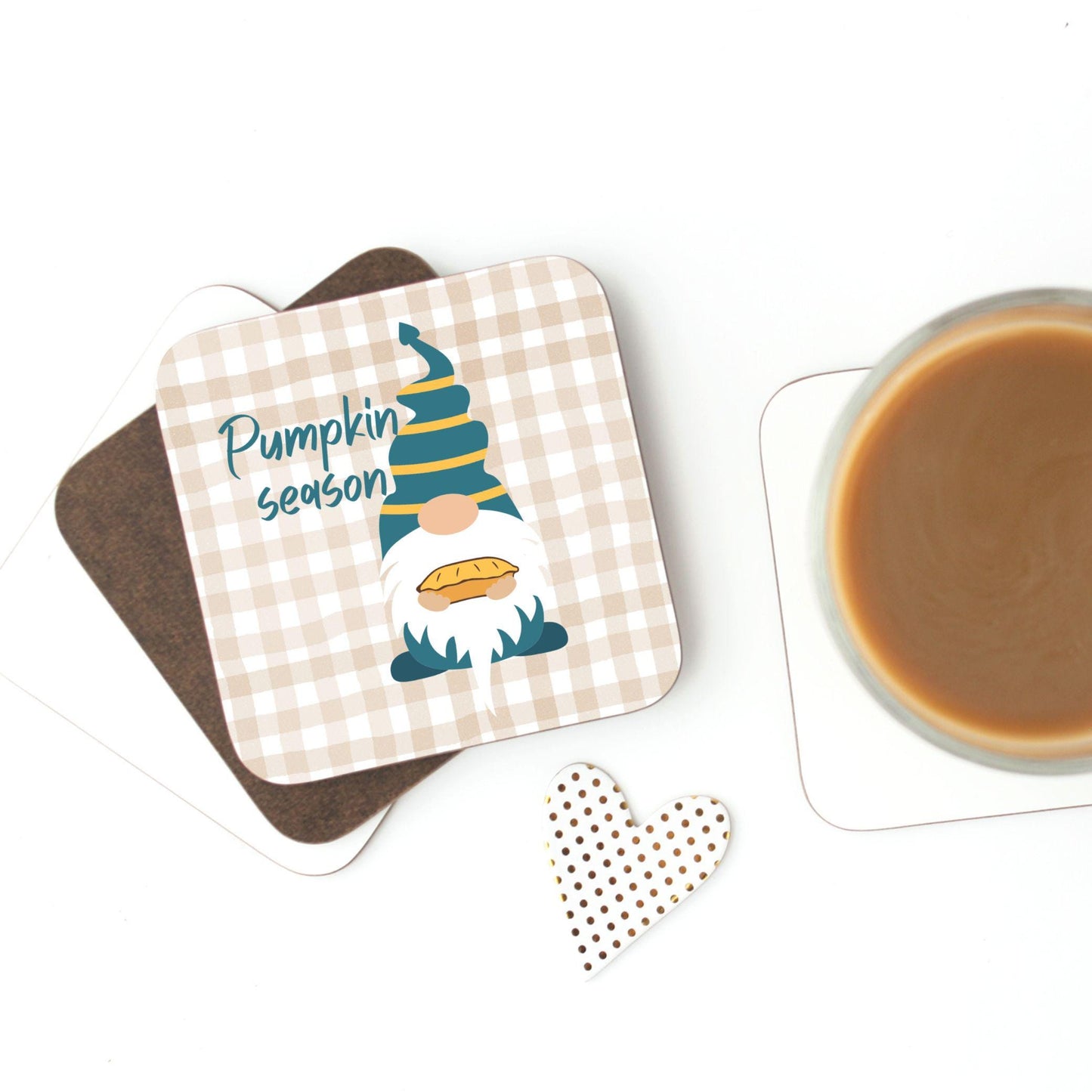 Fall Coasters Set Home Decor- Gnome Farmhouse Gift
