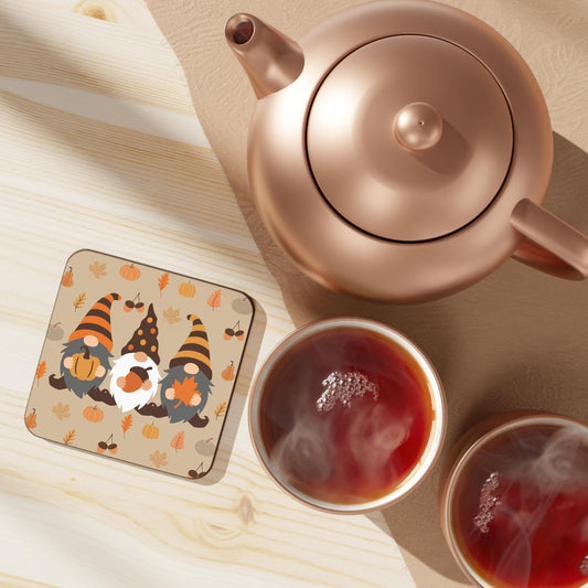 Gnome Coaster Set for Fall Table Decor Thanksgiving Favors - Hostess Thank you Gift
