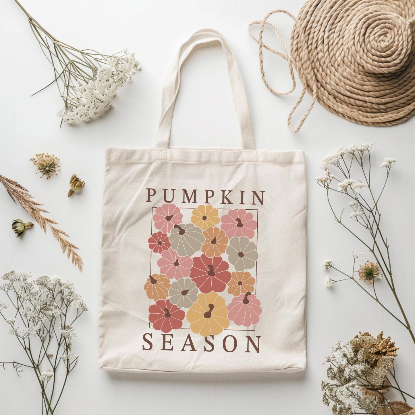 Pumpkin Season Tote Bag Fall Party Gift Thanksgiving Favors