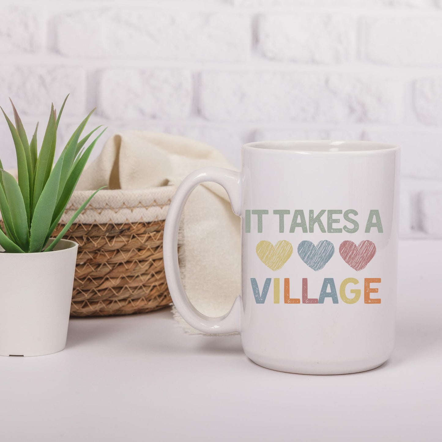 Thank you gift It takes a Village- Appreciation Coach Coffee cup, Daycare gift- Community support Helper