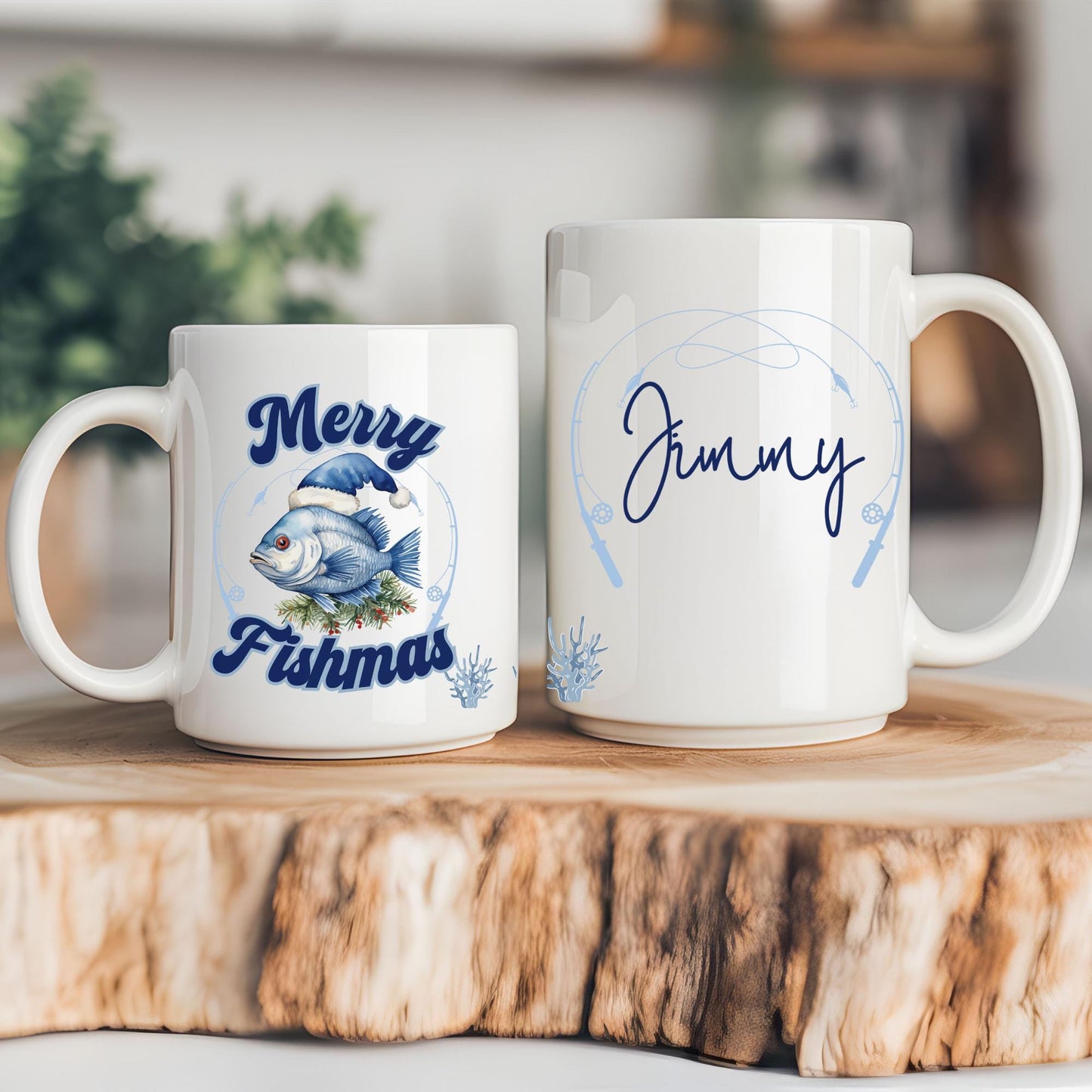 Fishing Christmas Gift for Dad Fishing Lover - Custom Mug
