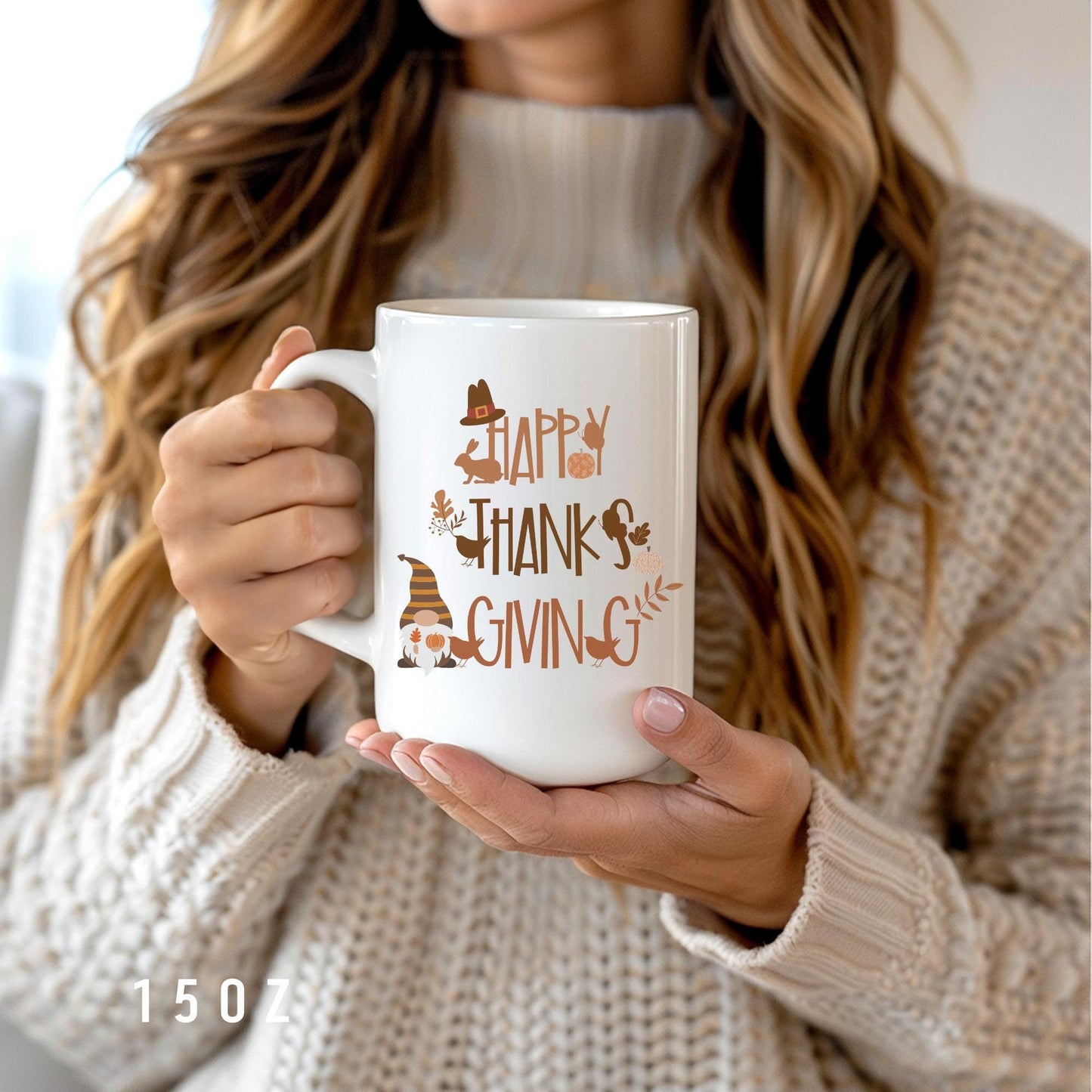 Happy Thanksgiving Coffee Mug- Cozy Thankful for you Gift