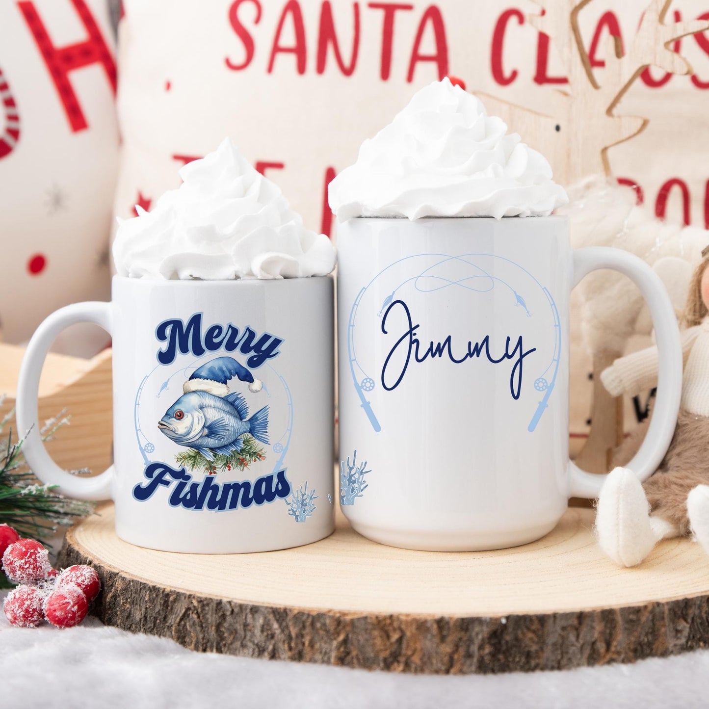Fishing Christmas Gift for Dad Fishing Lover - Custom Mug