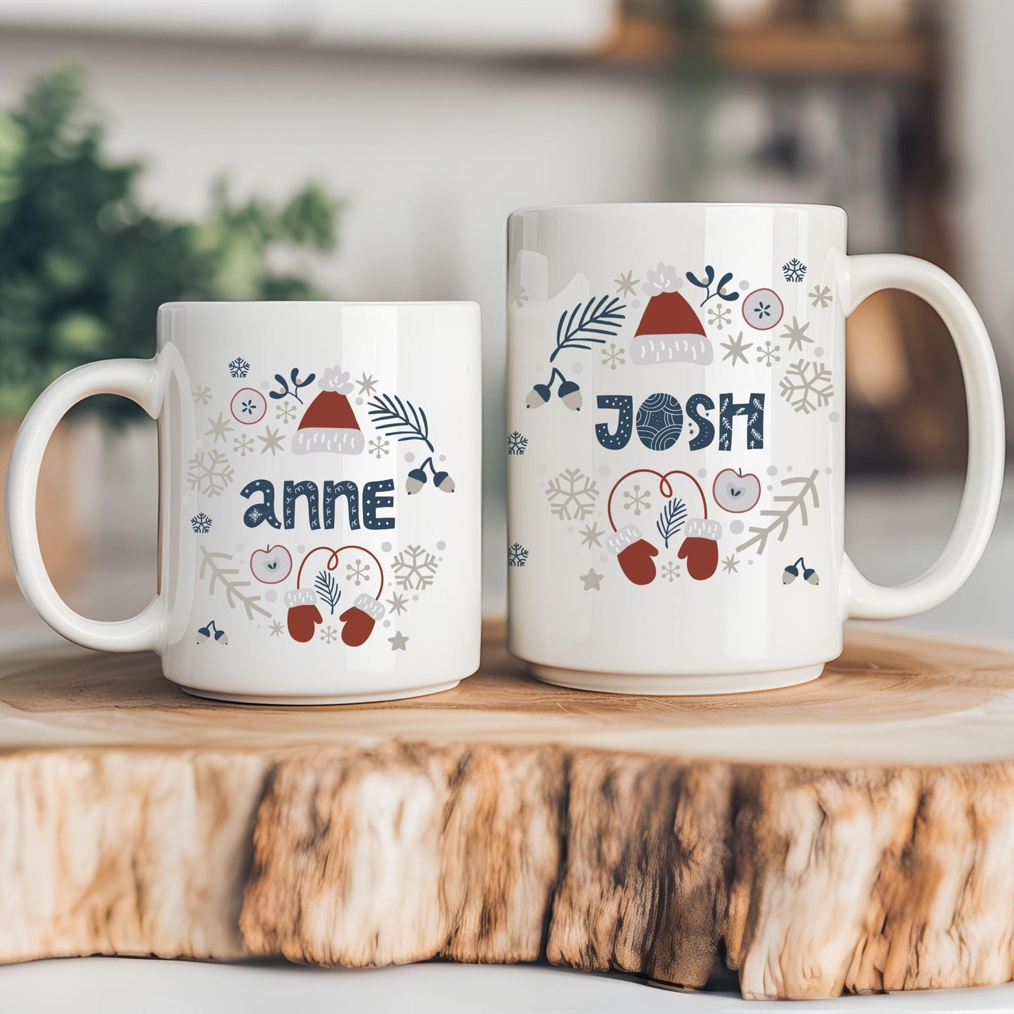 Nordic Christmas Mug for Hot Cocoa Weather, Hygge Home Gift