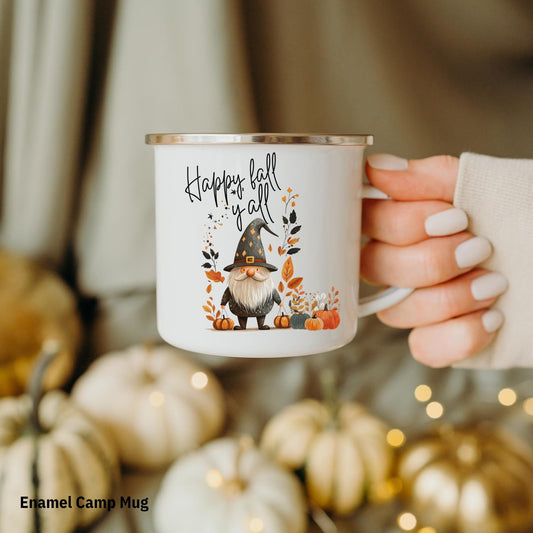 Fall Pumpkins Gnome Camping Cup Gift for Cabin Decor