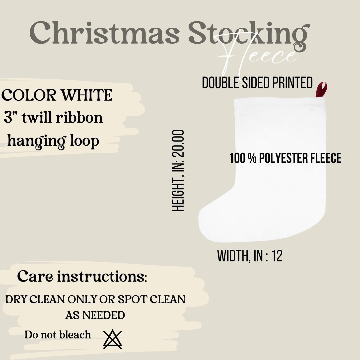 Deer Nordic Folk Art Christmas Stockings - Scandinavian deer Woodland Stocking Hygge Home